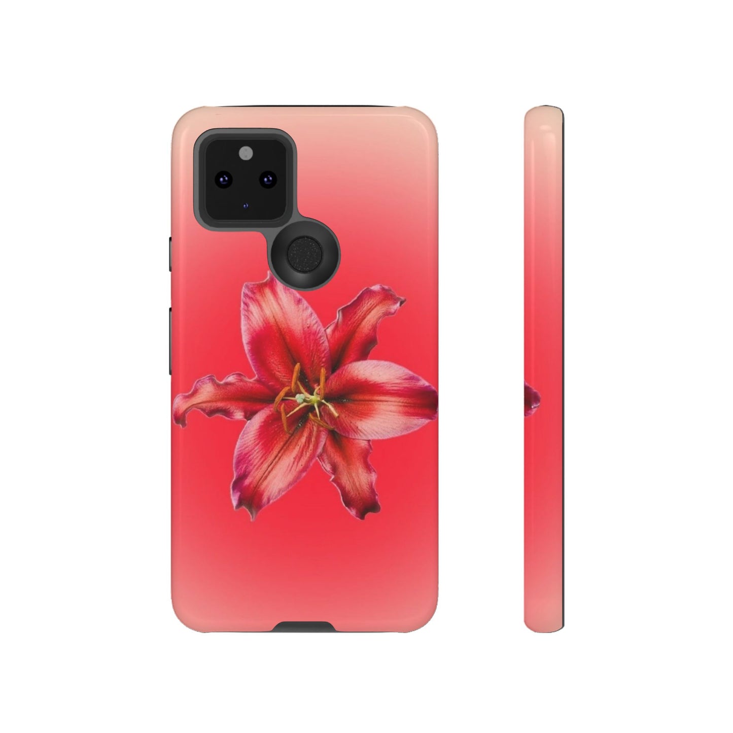 Phone Case - Vibrant Red Lily Glossy & Matte Tough Case