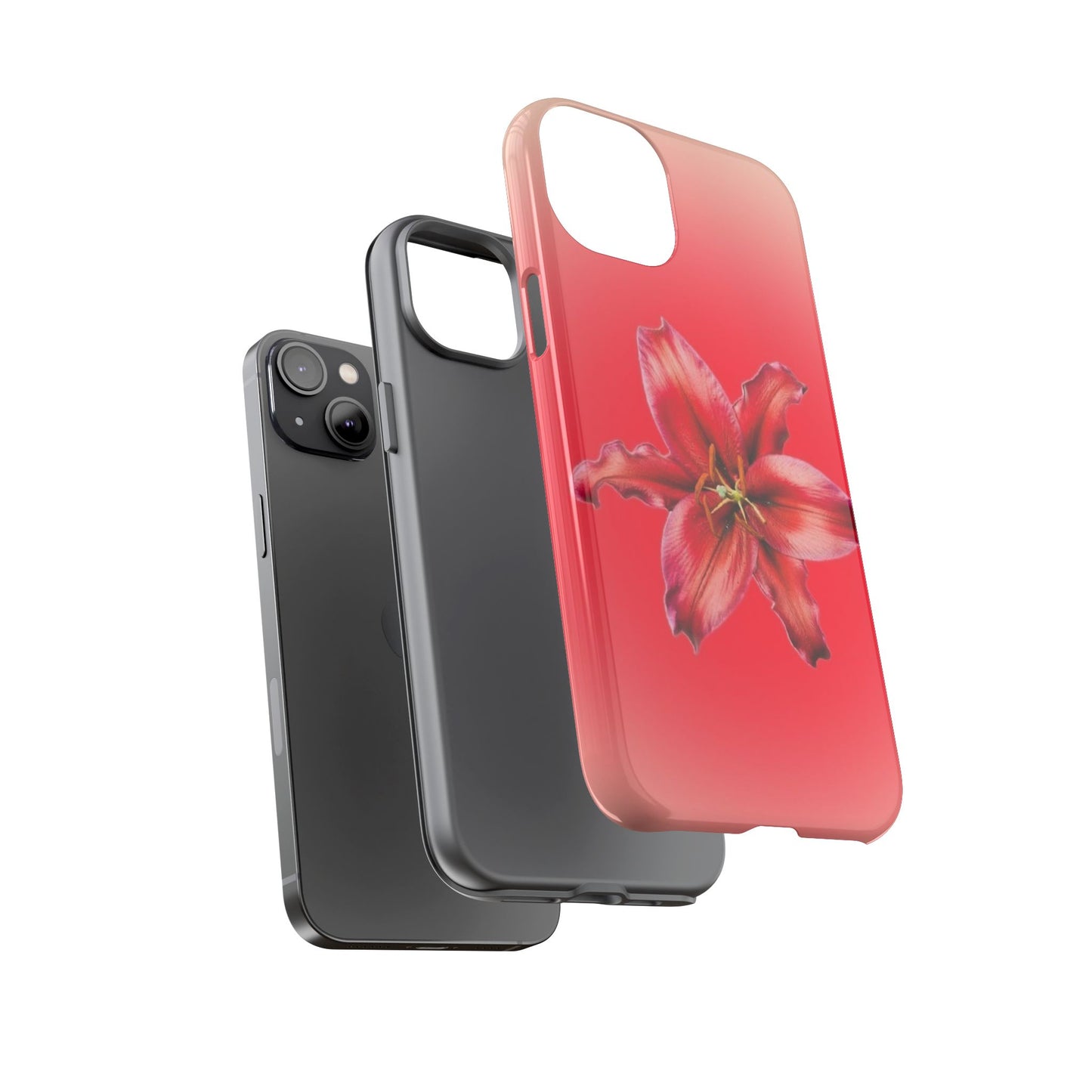 Phone Case - Vibrant Red Lily Glossy & Matte Tough Case