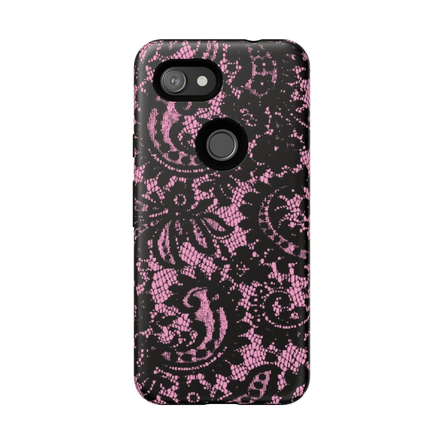 Phone Case — Pink Lace Floral Tough Protective Case