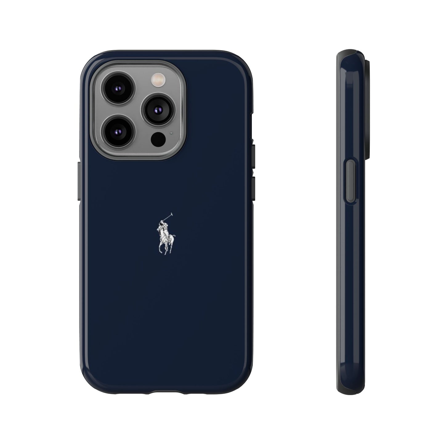 Navy Polo Logo Tough Phone Case — Slim Protective iPhone Cover