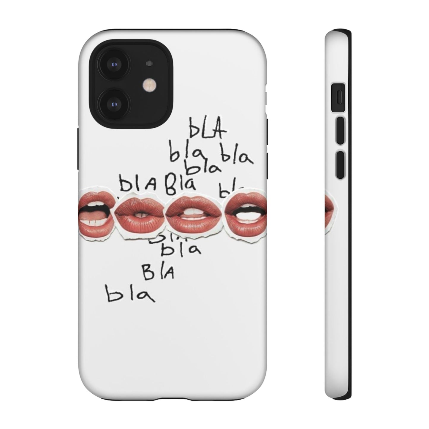 Playful Phone Case with Lips Design - Tough Cases