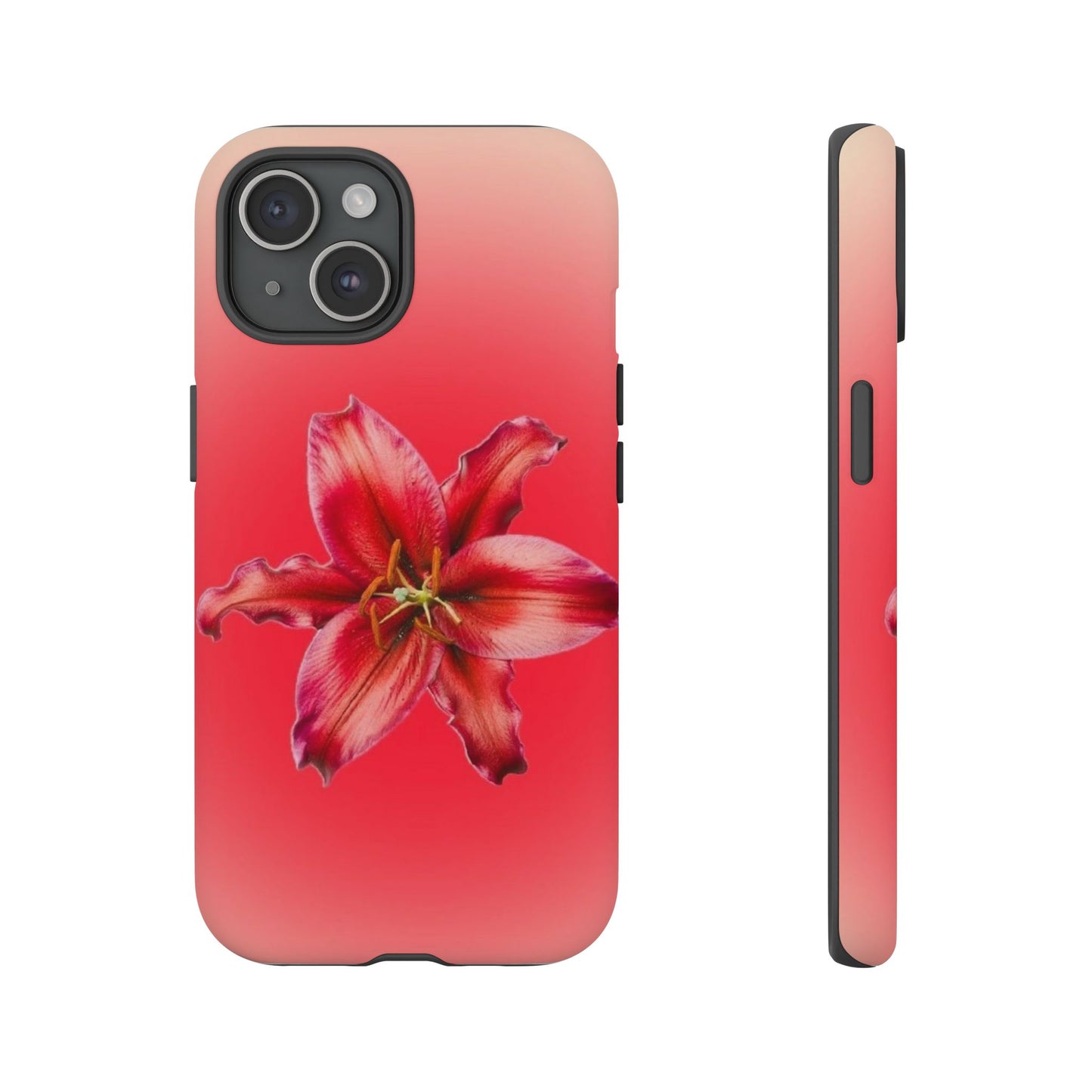 Phone Case - Vibrant Red Lily Glossy & Matte Tough Case