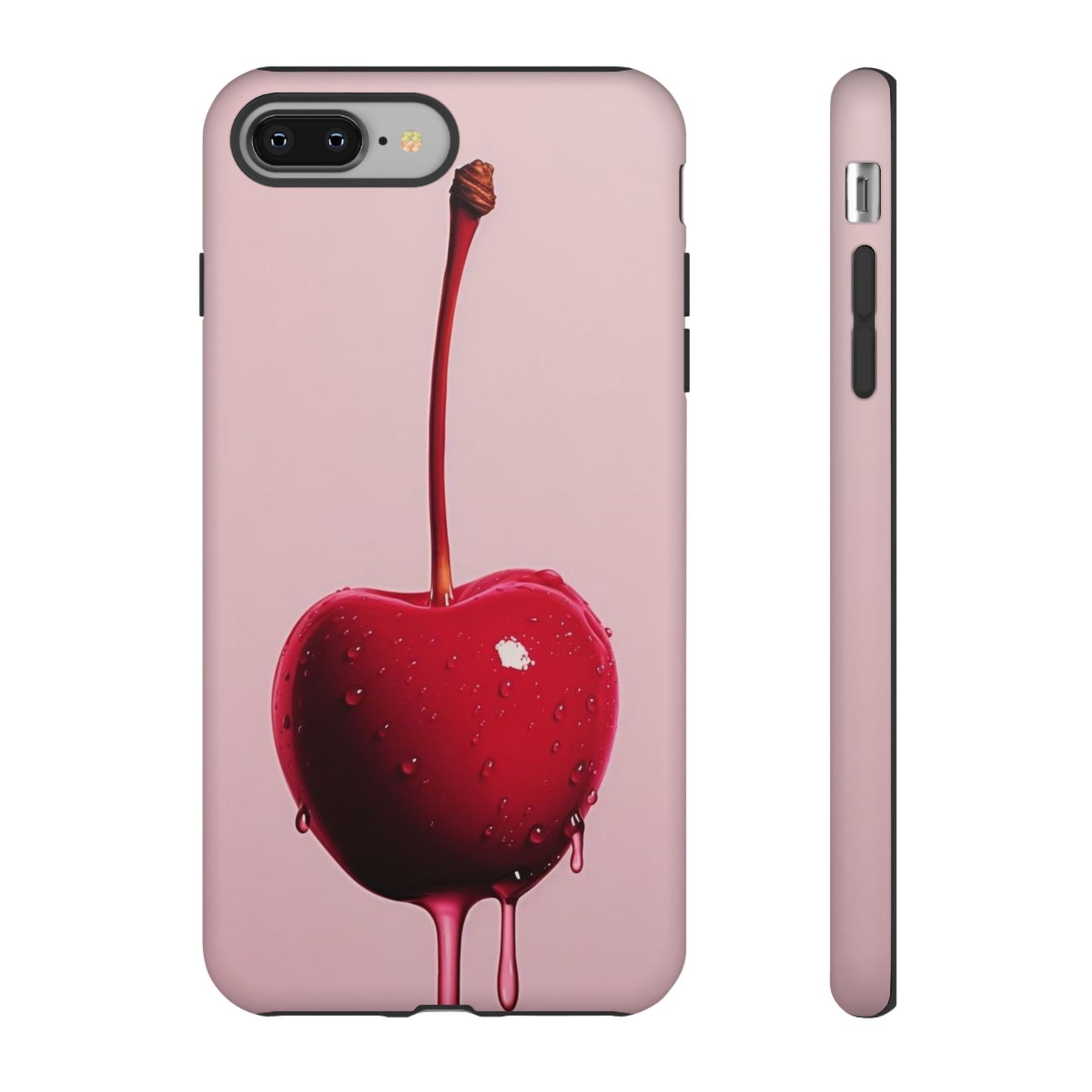 Cherry Drip Phone Case, Tough Phone Cover, Cute Cherry Accessory, Trendy Mobile Case, Kawaii Phone Case, Gift for Her