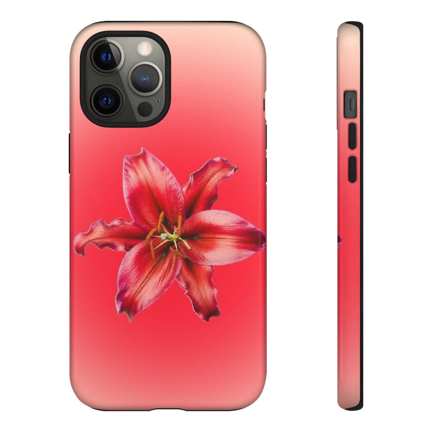 Phone Case - Vibrant Red Lily Glossy & Matte Tough Case