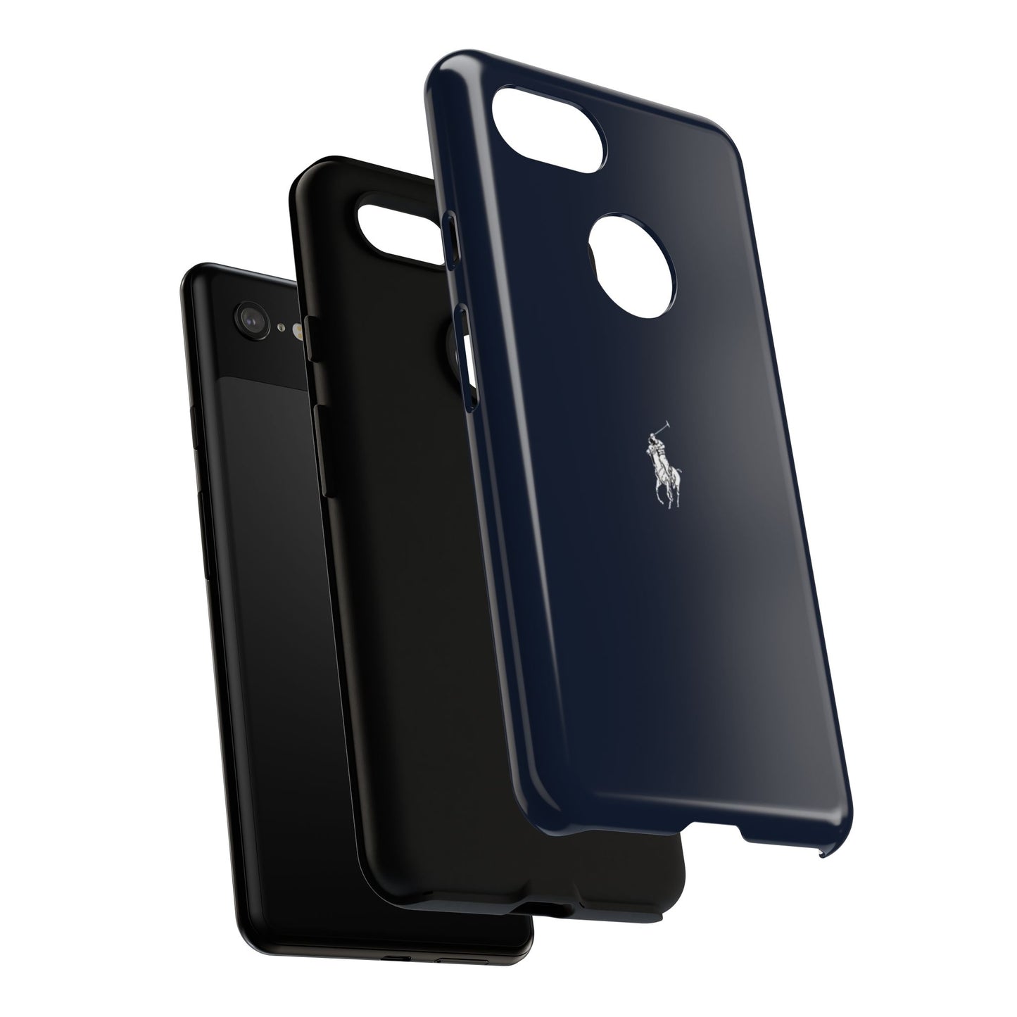 Navy Polo Logo Tough Phone Case — Slim Protective iPhone Cover