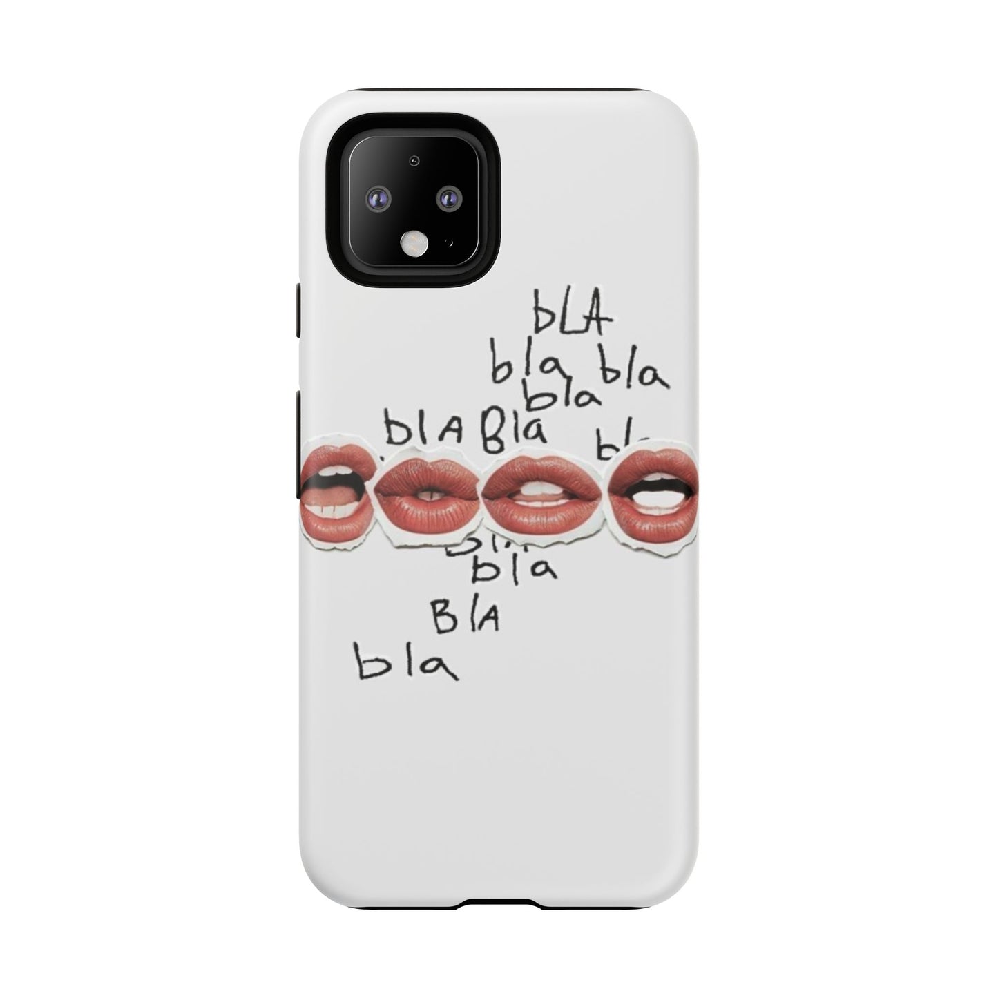 Playful Phone Case with Lips Design - Tough Cases