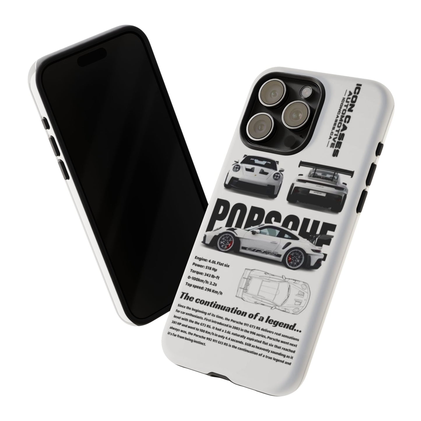 Porsche Phone Case, Tough Car Lover's Gift, Racing Enthusiast Accessory, Durable Auto Merchandise, Birthday Gift for Him