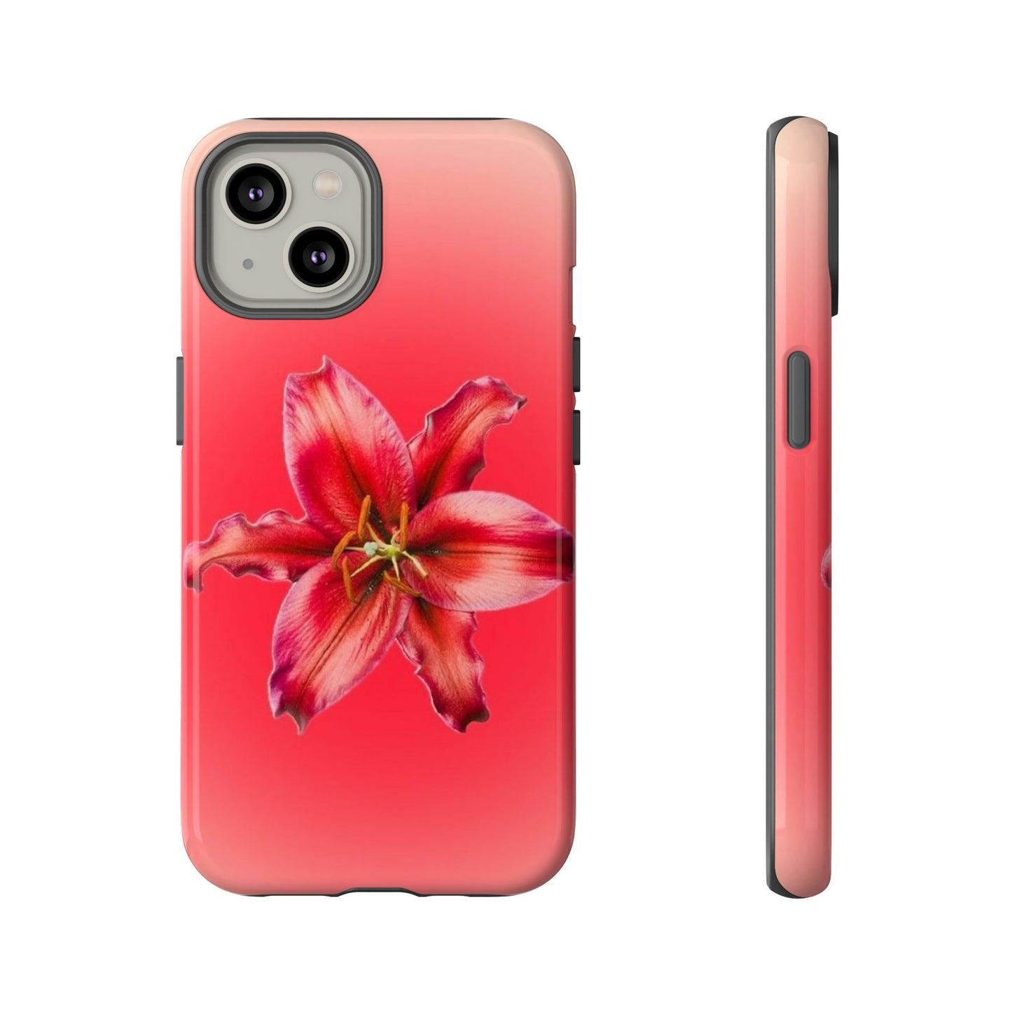 Phone Case - Vibrant Red Lily Glossy & Matte Tough Case