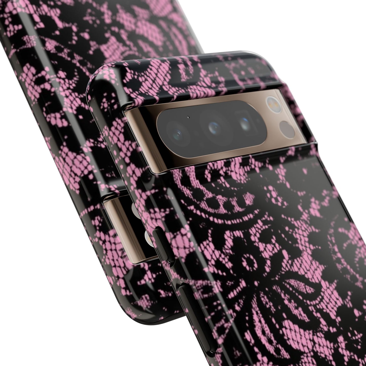 Phone Case — Pink Lace Floral Tough Protective Case