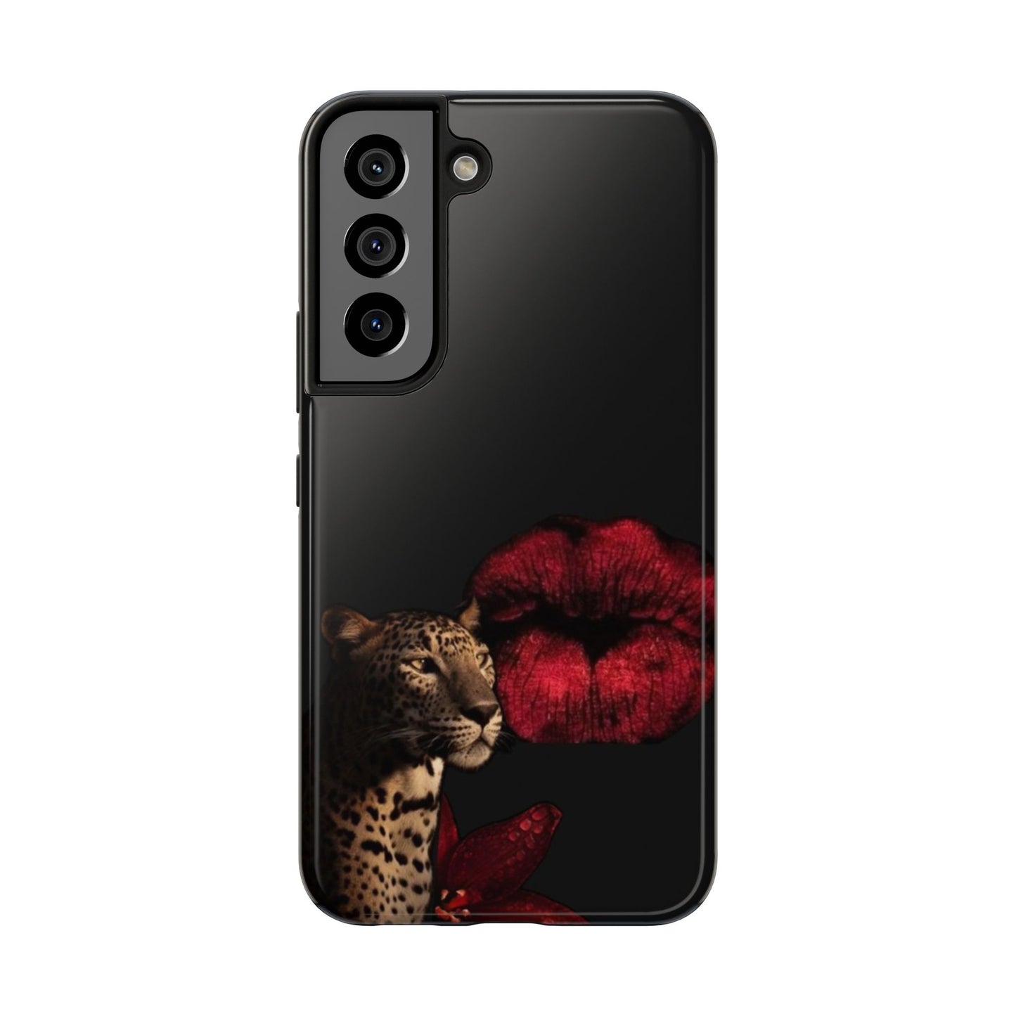 Wild Kiss Tough Phone Case - Stylish Leopard Design for Animal Lovers