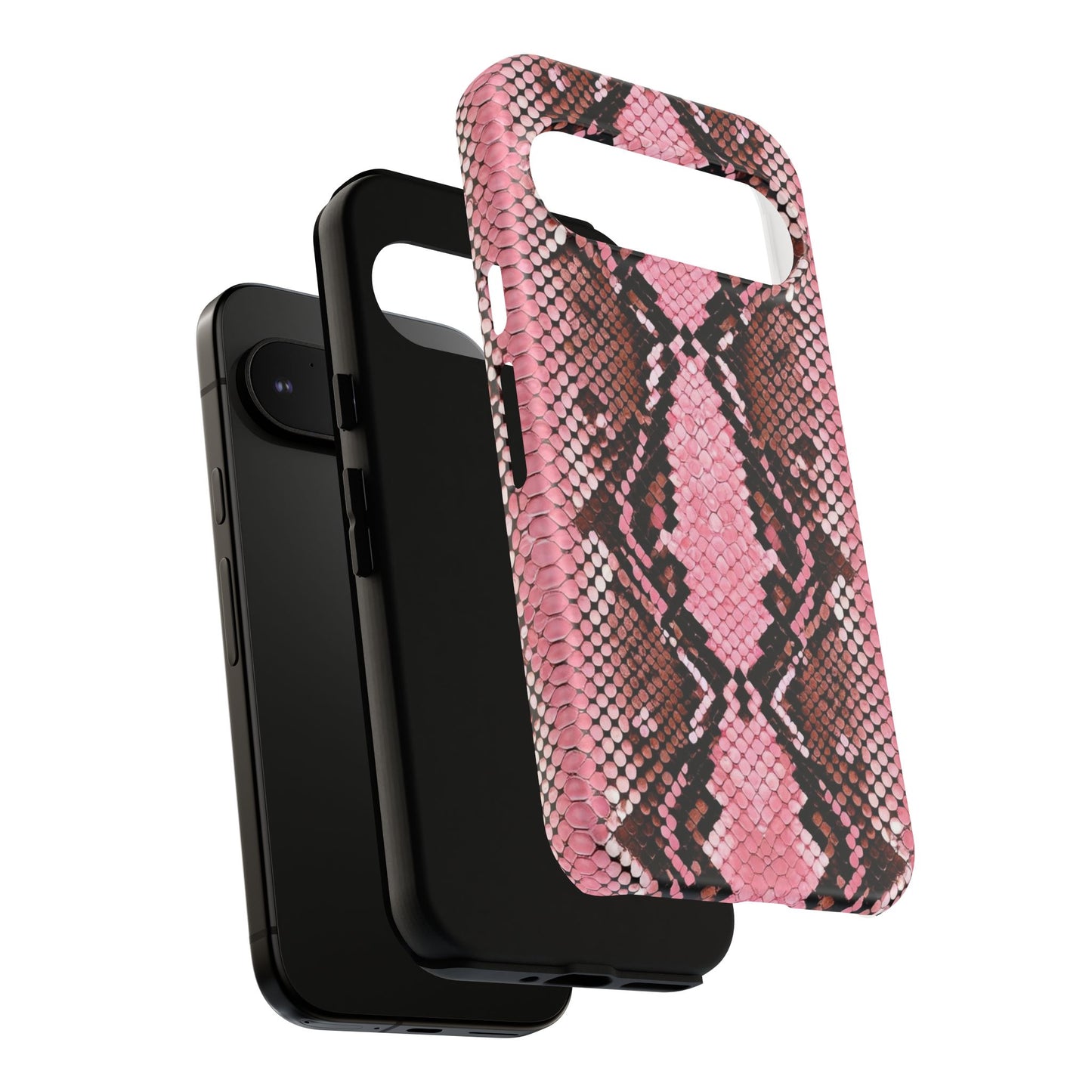 Pink Snake Skin Tough Phone Case — Protective Stylish iPhone Cover