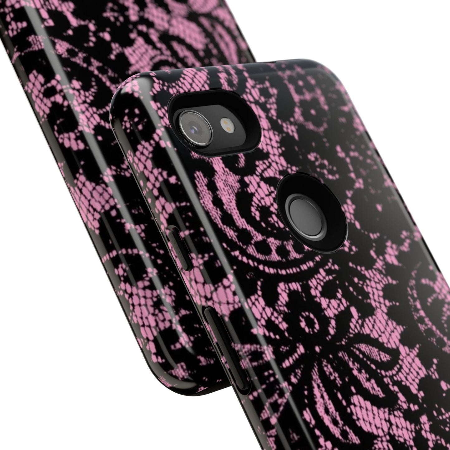 Phone Case — Pink Lace Floral Tough Protective Case