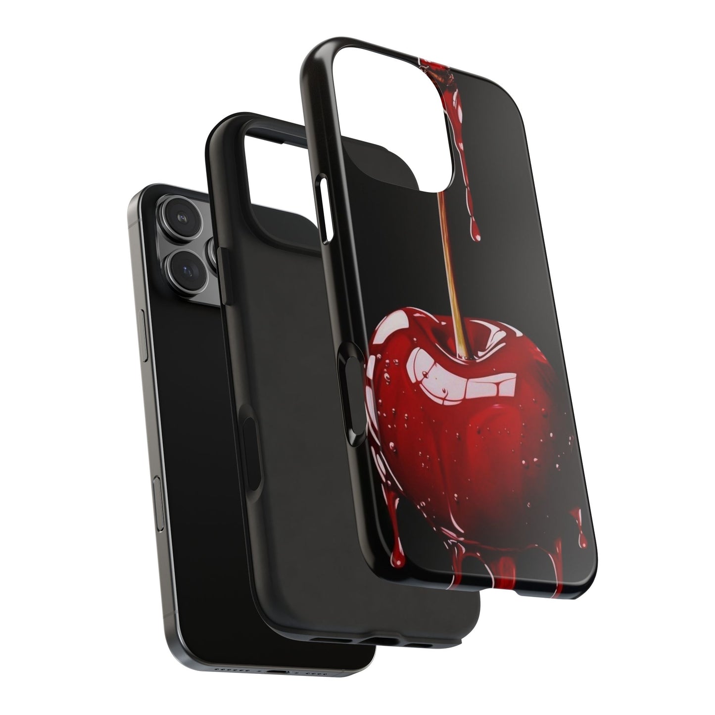 Dripping Cherry Tough Phone Case - Stylish Protection for Your Device