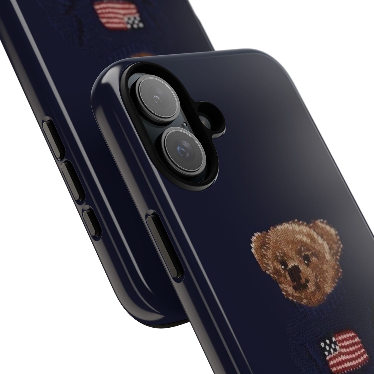 Patriotic Polo Bear Phone Case — Navy Protective Tough Case