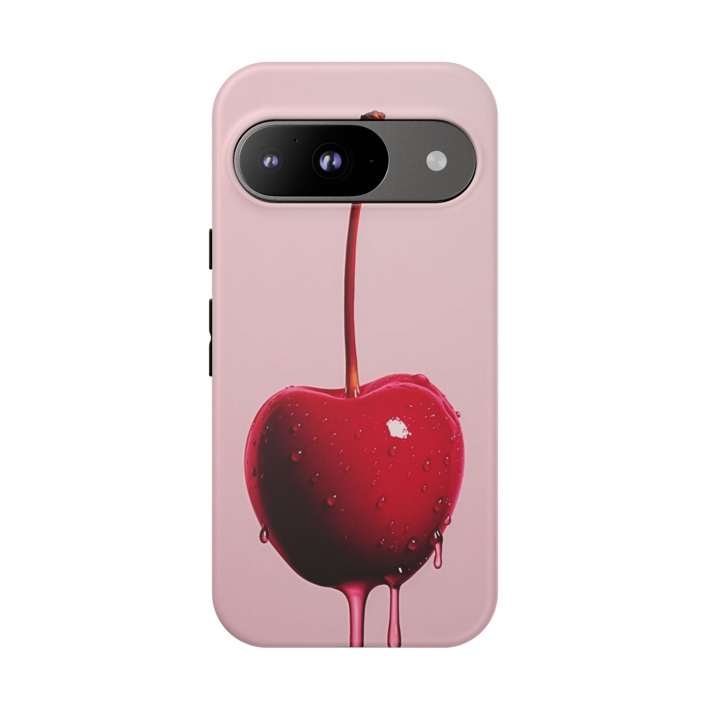 Cherry Drip Phone Case, Tough Phone Cover, Cute Cherry Accessory, Trendy Mobile Case, Kawaii Phone Case, Gift for Her