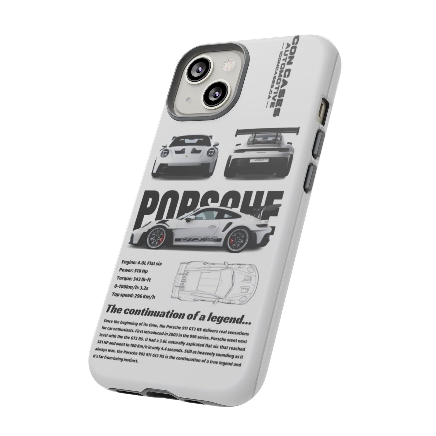 Porsche Phone Case, Tough Car Lover's Gift, Racing Enthusiast Accessory, Durable Auto Merchandise, Birthday Gift for Him