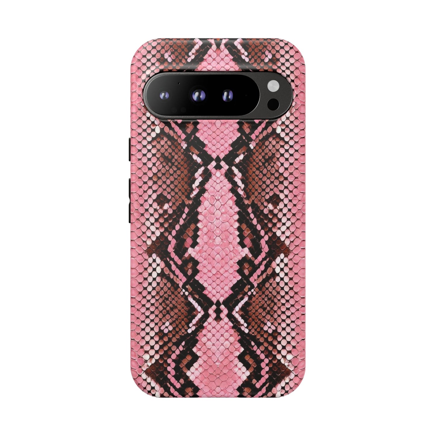 Pink Snake Skin Tough Phone Case — Protective Stylish iPhone Cover