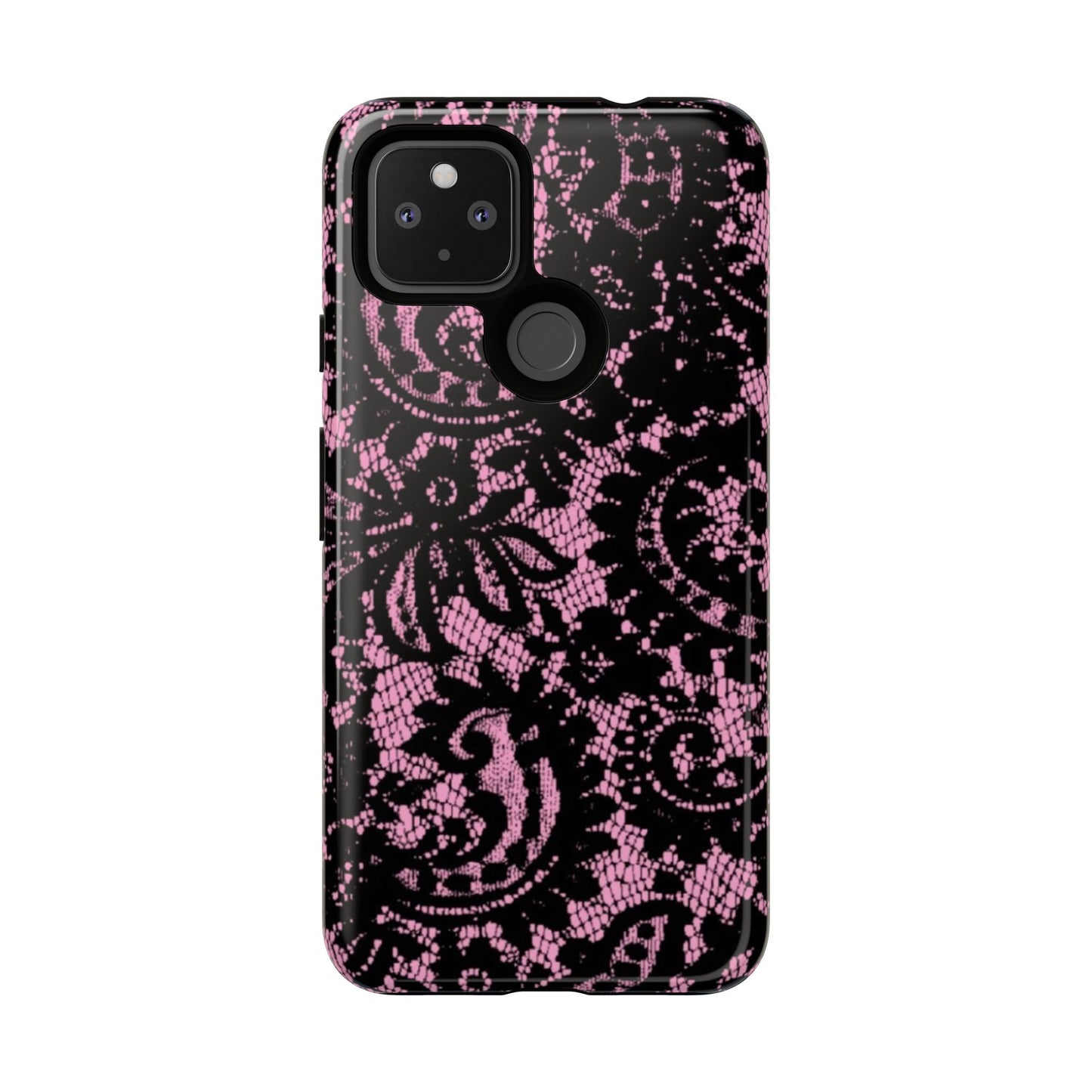 Phone Case — Pink Lace Floral Tough Protective Case