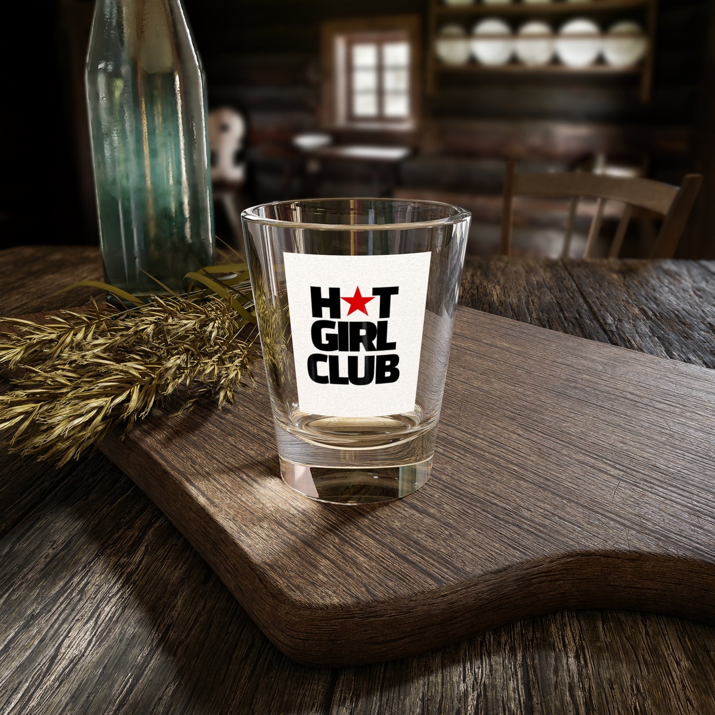 Hot Girl Club Shot Glass - Fun Party Favor, Bachelorette Gift, Celebrate with Friends, Barware, Unique Cocktail Accessory