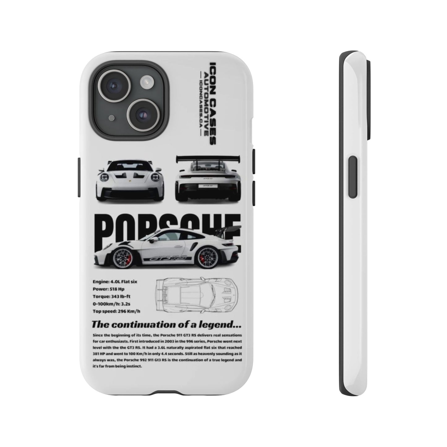Porsche Phone Case, Tough Car Lover's Gift, Racing Enthusiast Accessory, Durable Auto Merchandise, Birthday Gift for Him