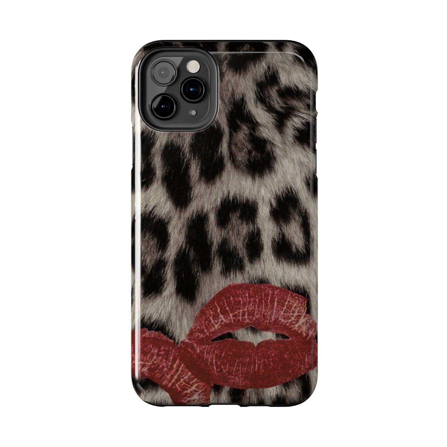Wild Kiss Leopard Print Phone Case - Tough, Stylish Protection for Trendsetters