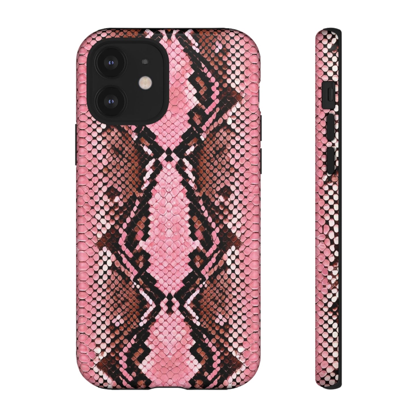 Pink Snake Skin Tough Phone Case — Protective Stylish iPhone Cover