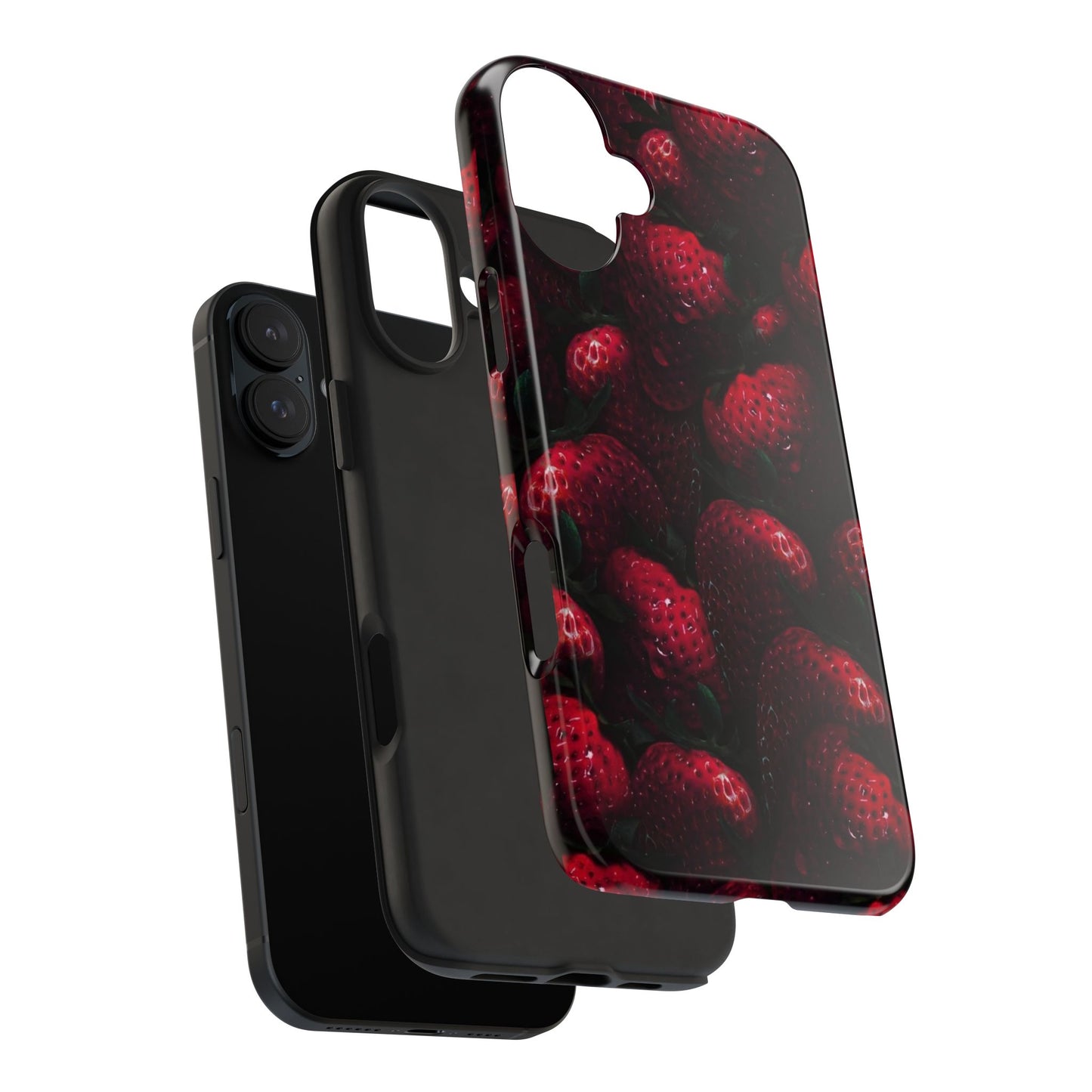 Berry Burst Tough Phone Case - Durable Protection with Strawberry Design
