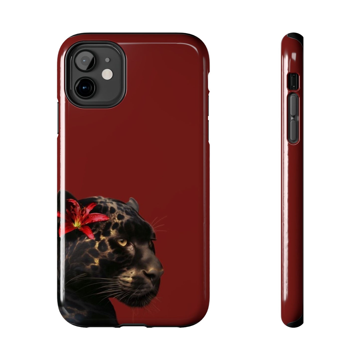 Wild Elegance Tough Phone Case with Panther Design