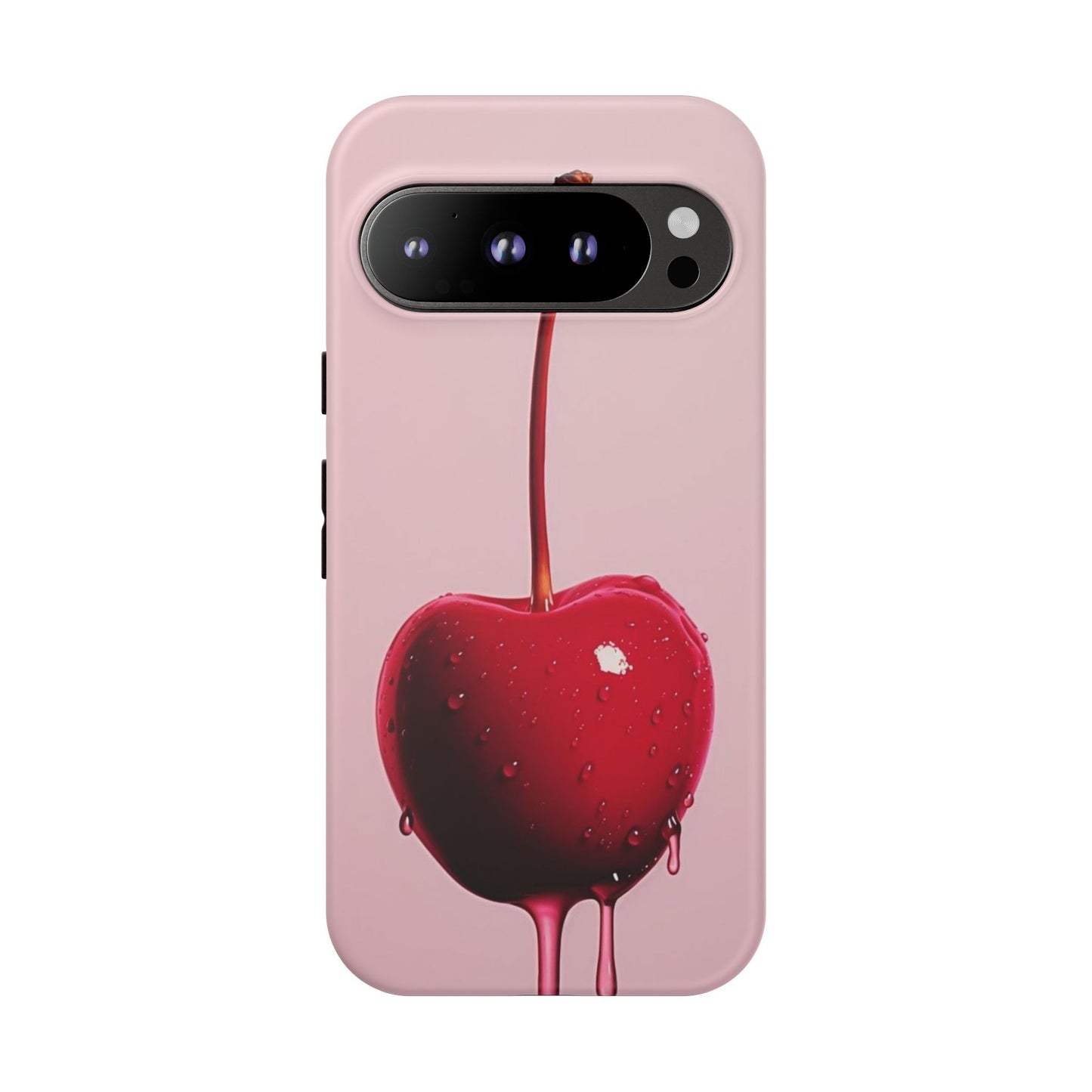 Cherry Drip Phone Case, Tough Phone Cover, Cute Cherry Accessory, Trendy Mobile Case, Kawaii Phone Case, Gift for Her