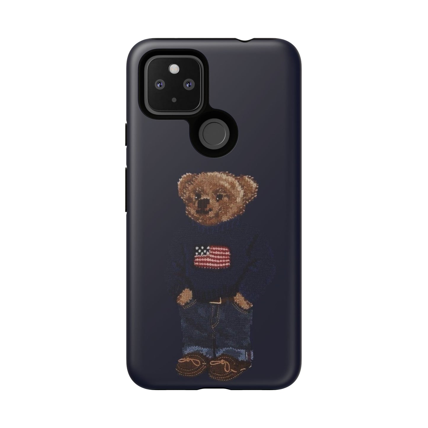 Patriotic Polo Bear Phone Case — Navy Protective Tough Case