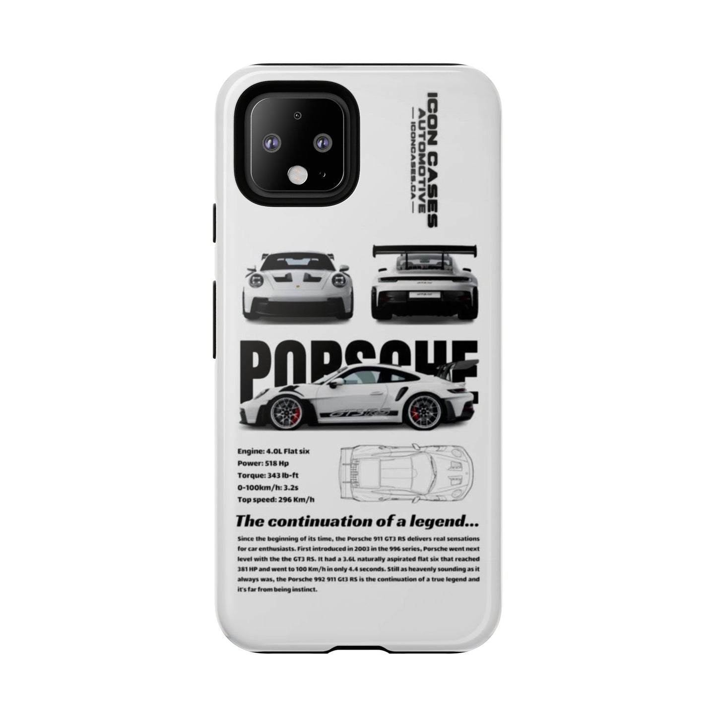 Porsche Phone Case, Tough Car Lover's Gift, Racing Enthusiast Accessory, Durable Auto Merchandise, Birthday Gift for Him