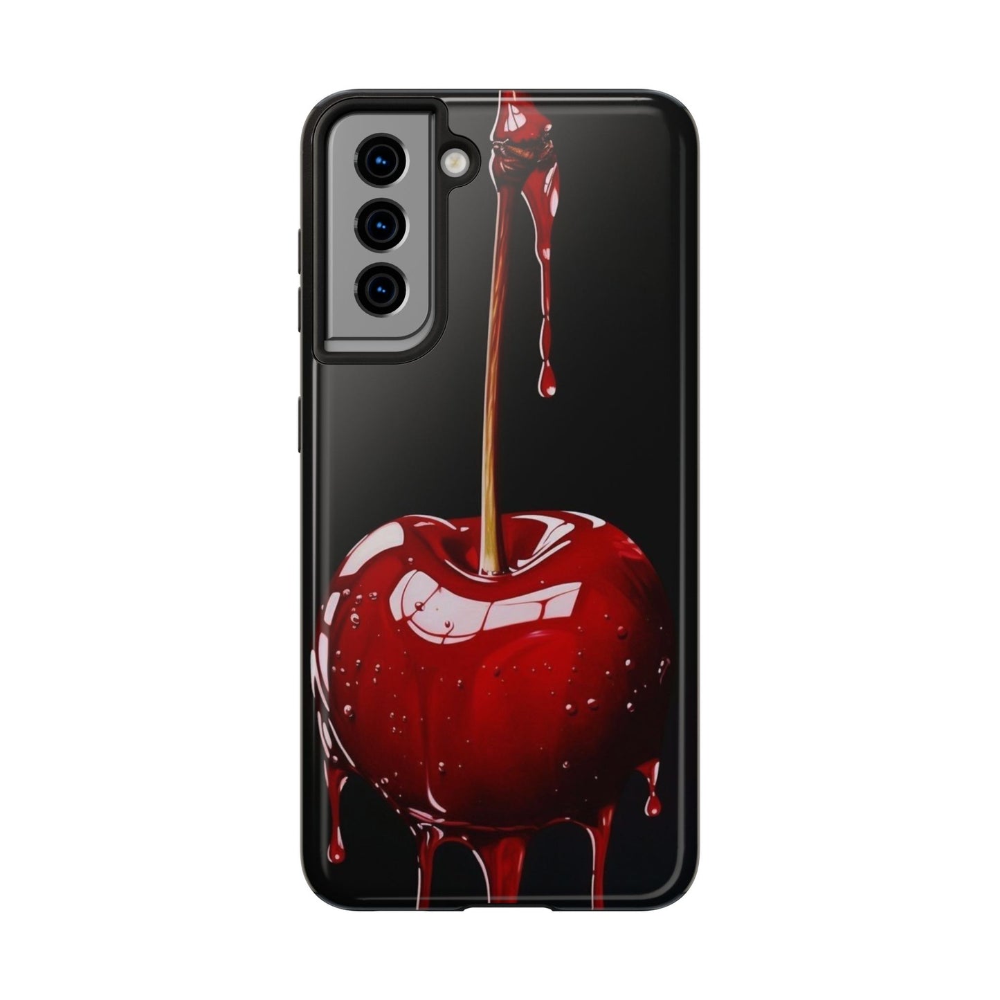 Dripping Cherry Tough Phone Case - Stylish Protection for Your Device