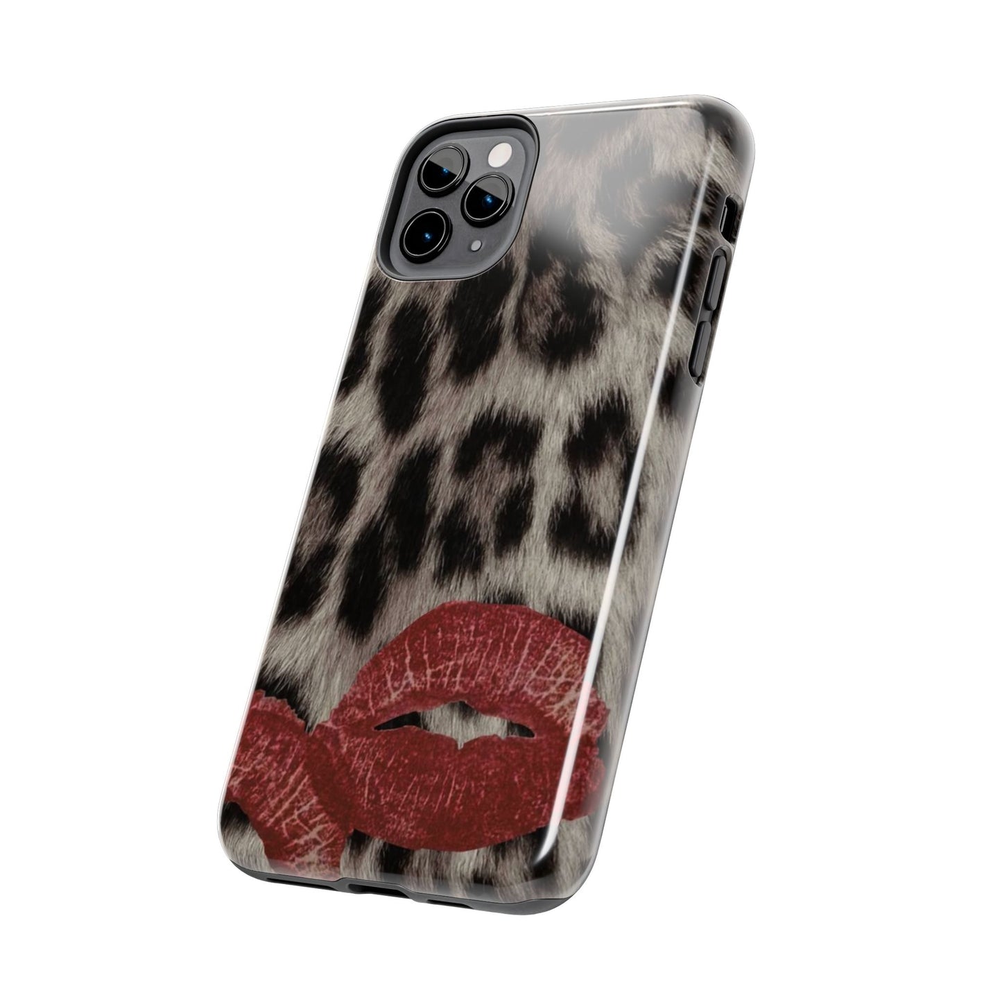 Wild Kiss Leopard Print Phone Case - Tough, Stylish Protection for Trendsetters