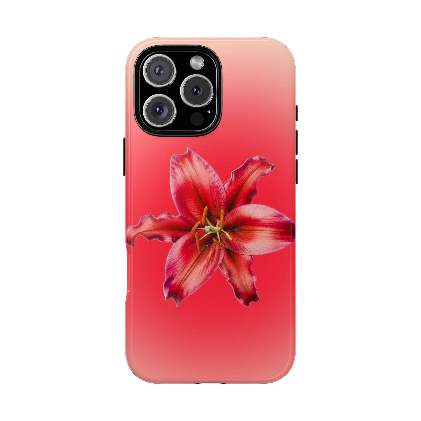 Phone Case - Vibrant Red Lily Glossy & Matte Tough Case