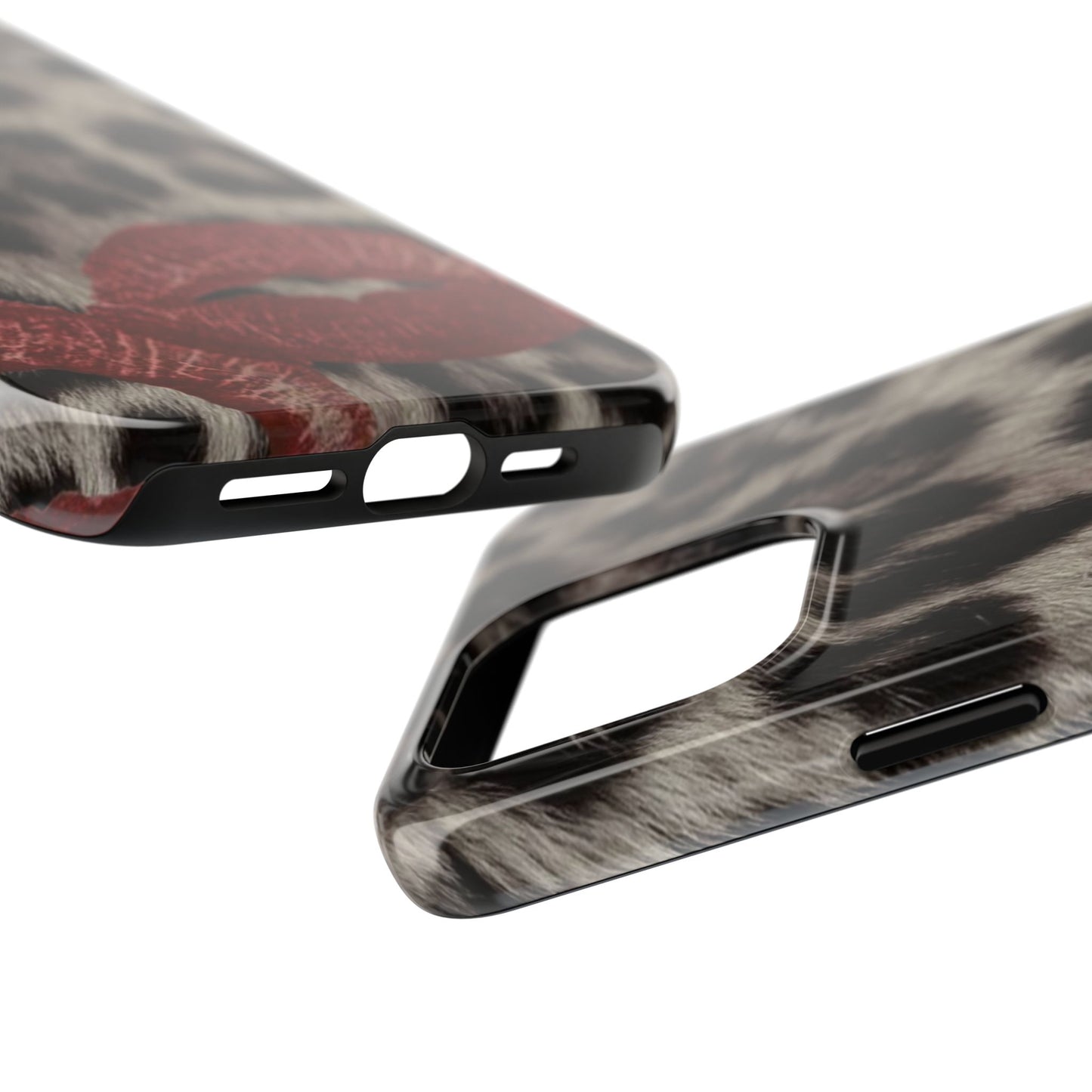 Wild Kiss Leopard Print Phone Case - Tough, Stylish Protection for Trendsetters