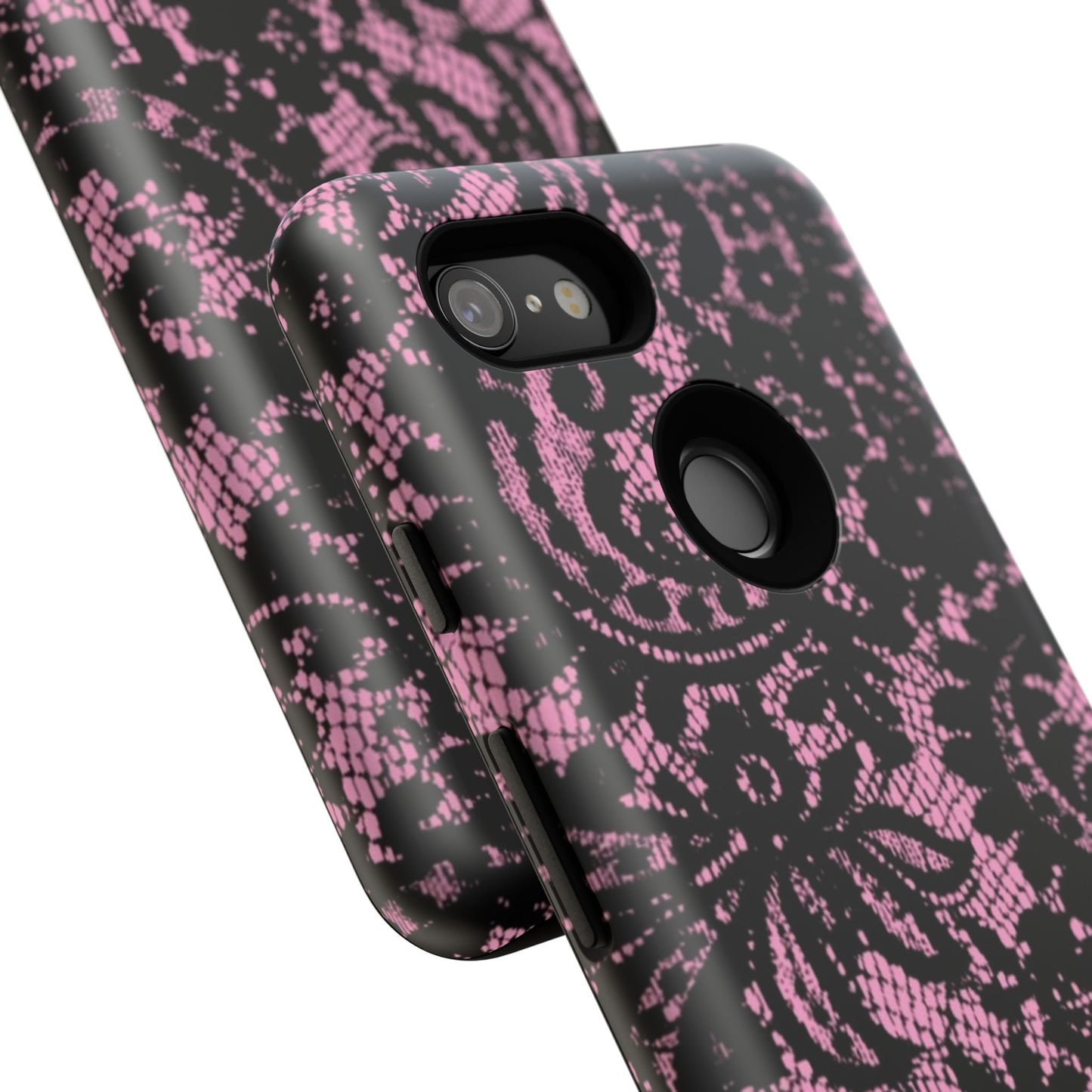 Phone Case — Pink Lace Floral Tough Protective Case