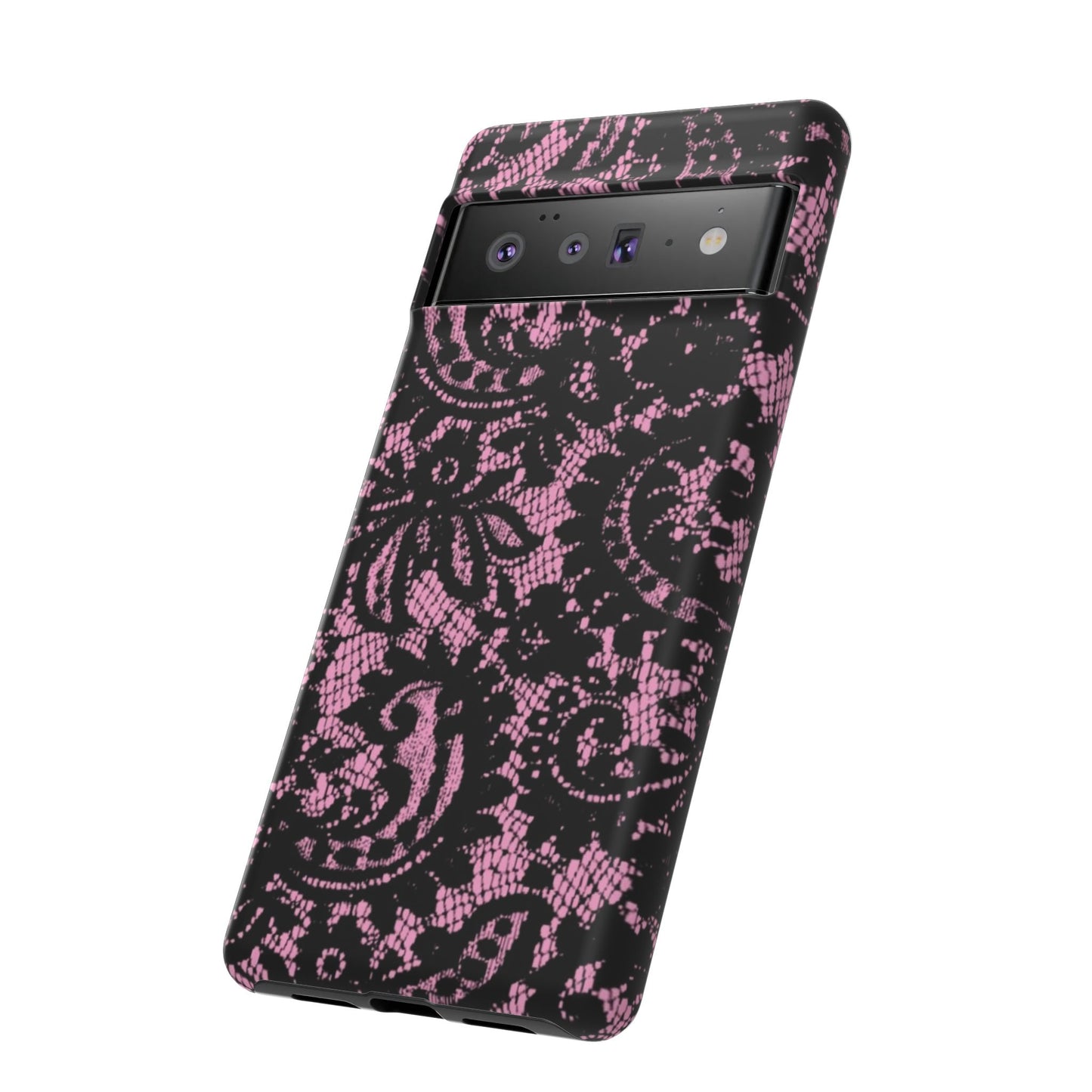 Phone Case — Pink Lace Floral Tough Protective Case