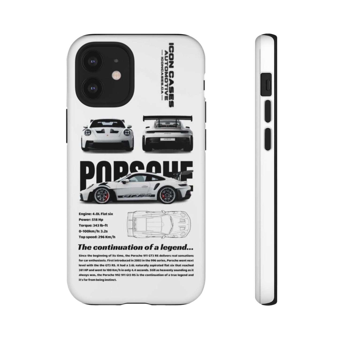 Porsche Phone Case, Tough Car Lover's Gift, Racing Enthusiast Accessory, Durable Auto Merchandise, Birthday Gift for Him