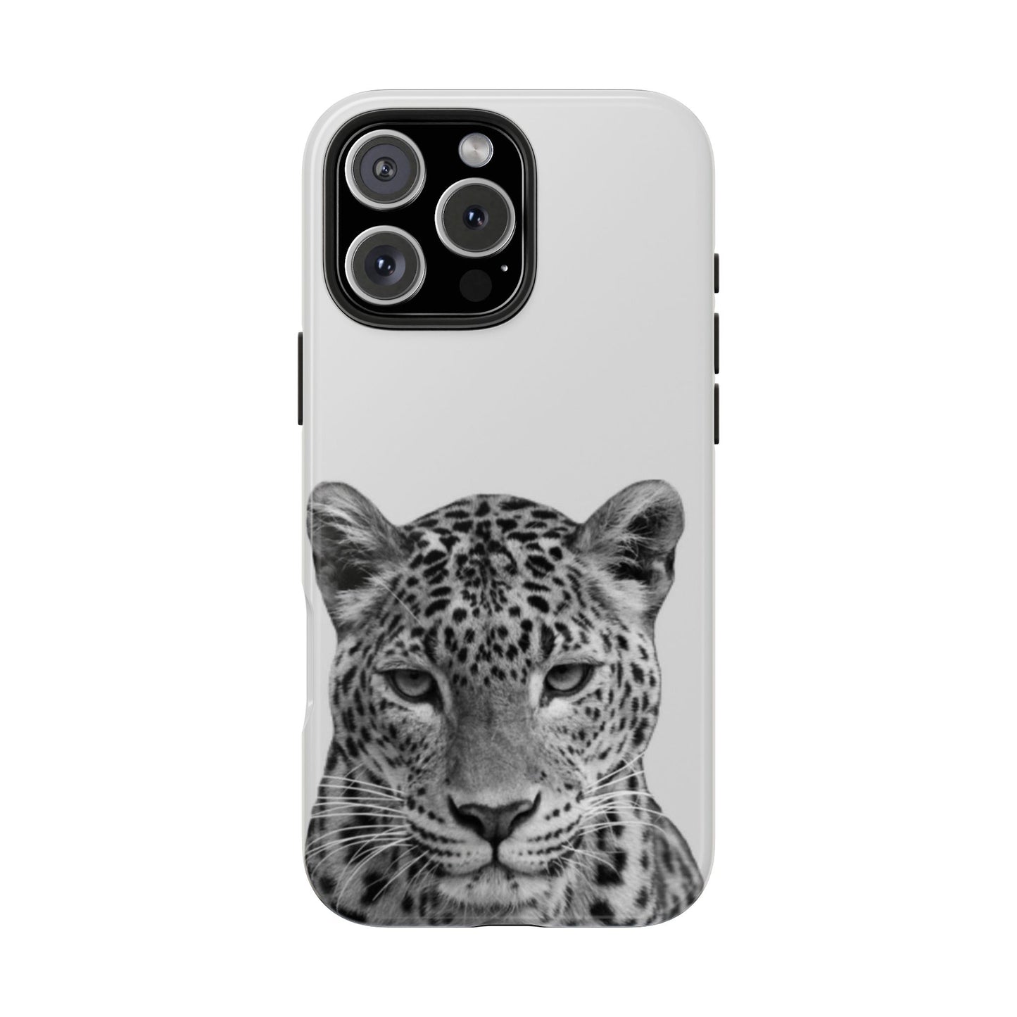 Stylish Tough Phone Case with Majestic Leopard Design