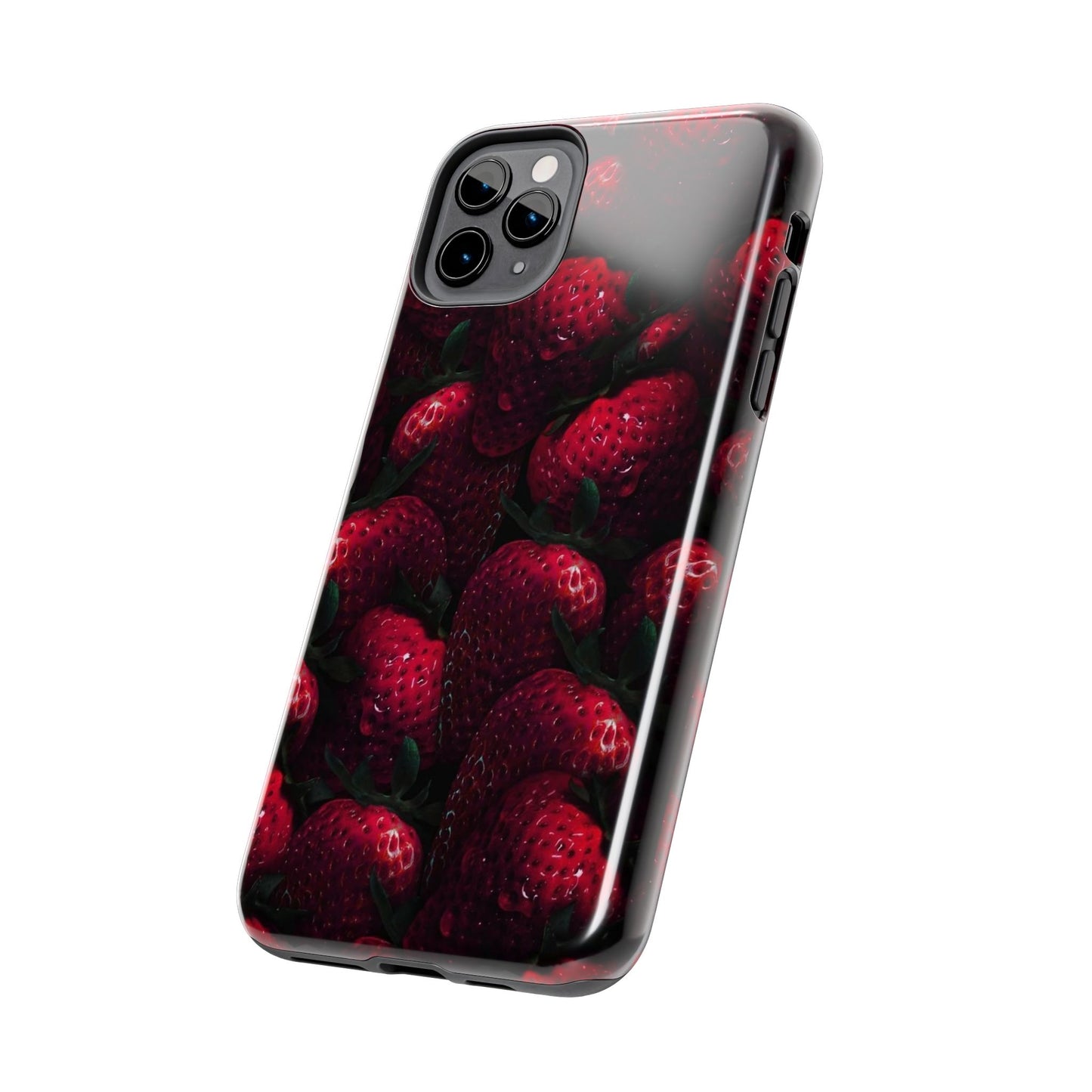 Berry Burst Tough Phone Case - Durable Protection with Strawberry Design