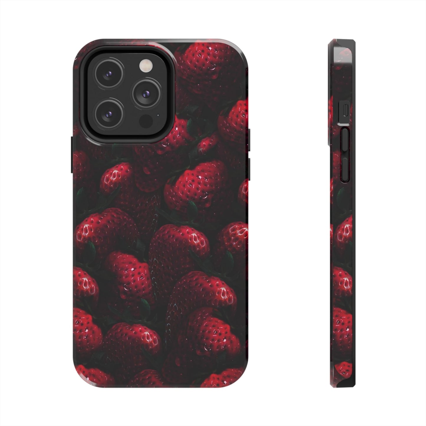 Berry Burst Tough Phone Case - Durable Protection with Strawberry Design