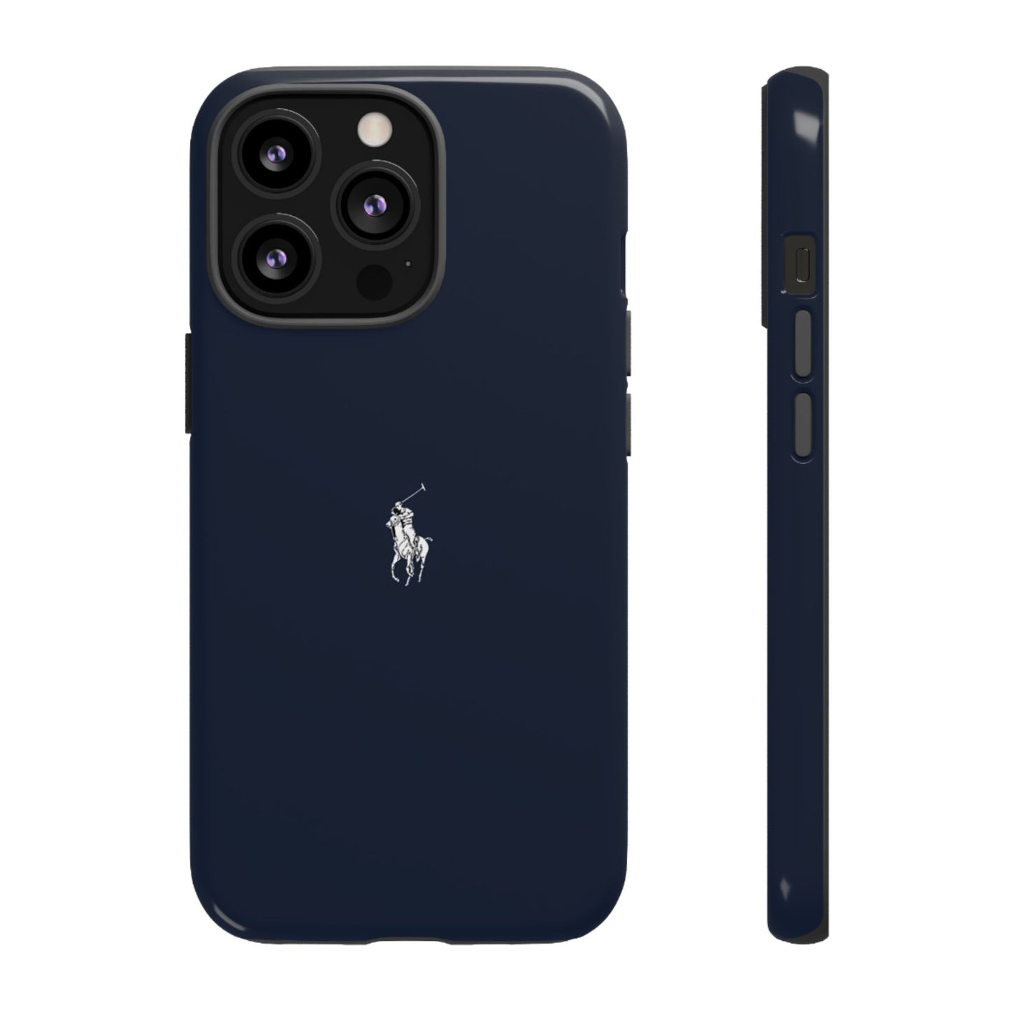 Navy Polo Logo Tough Phone Case — Slim Protective iPhone Cover