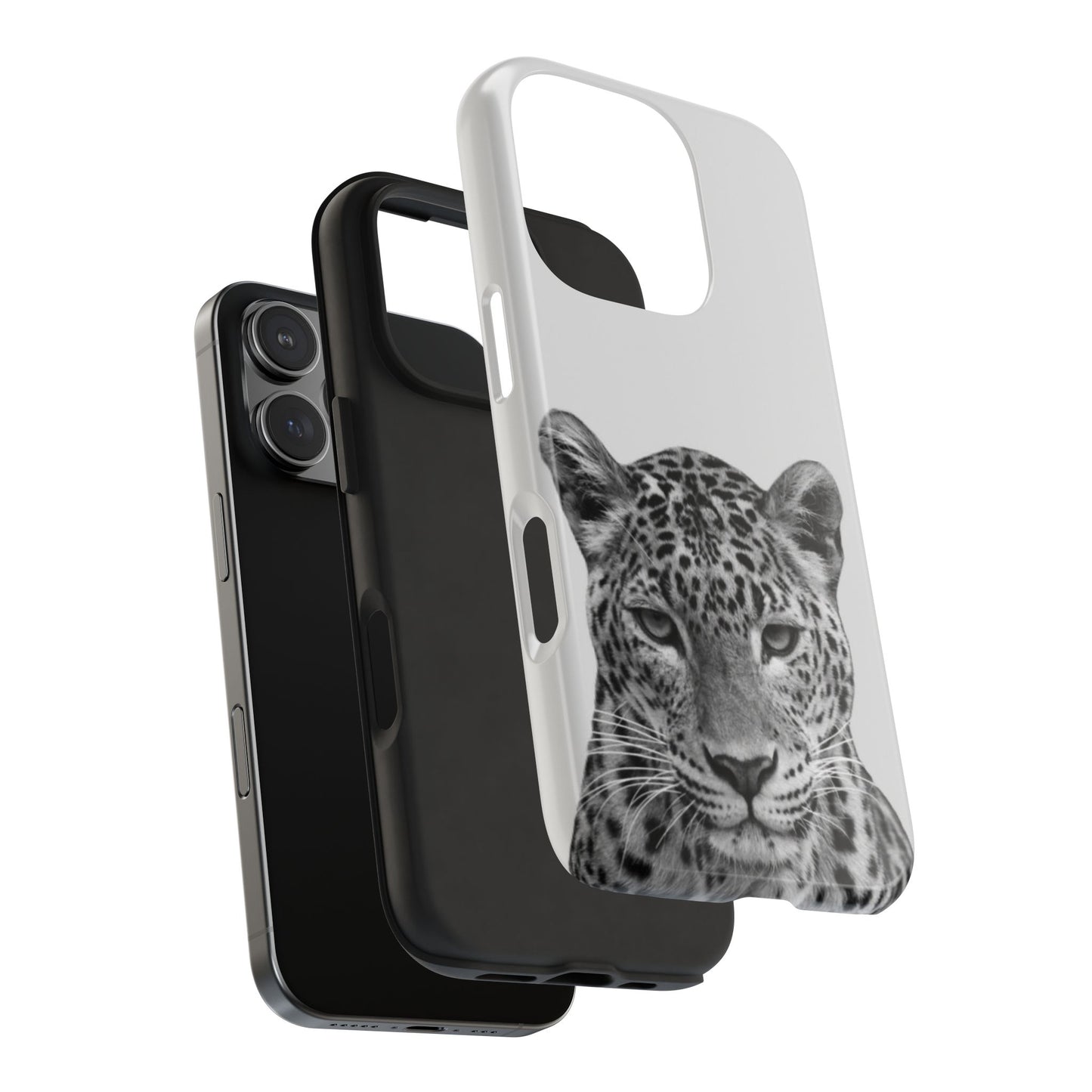 Stylish Tough Phone Case with Majestic Leopard Design