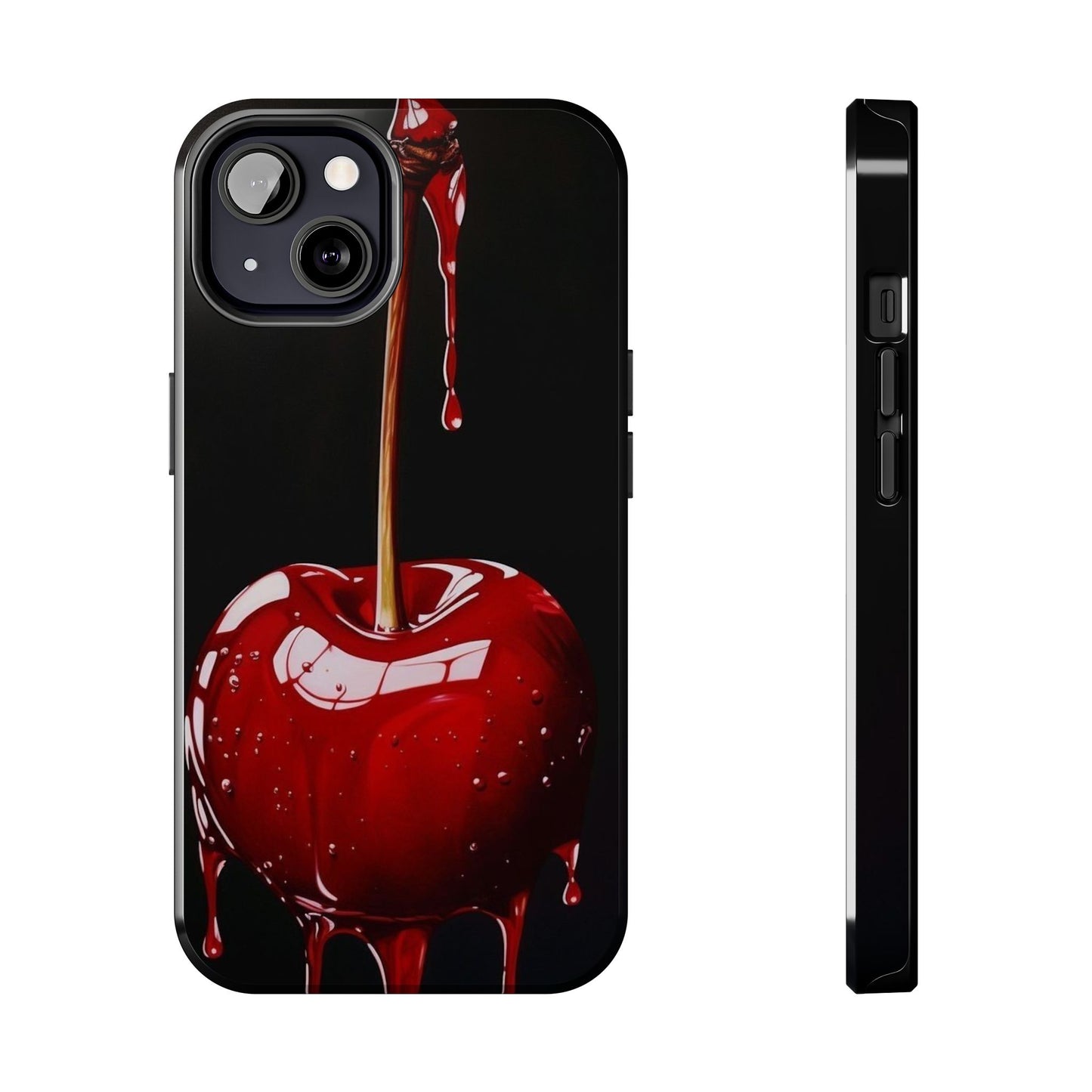 Dripping Cherry Tough Phone Case - Stylish Protection for Your Device