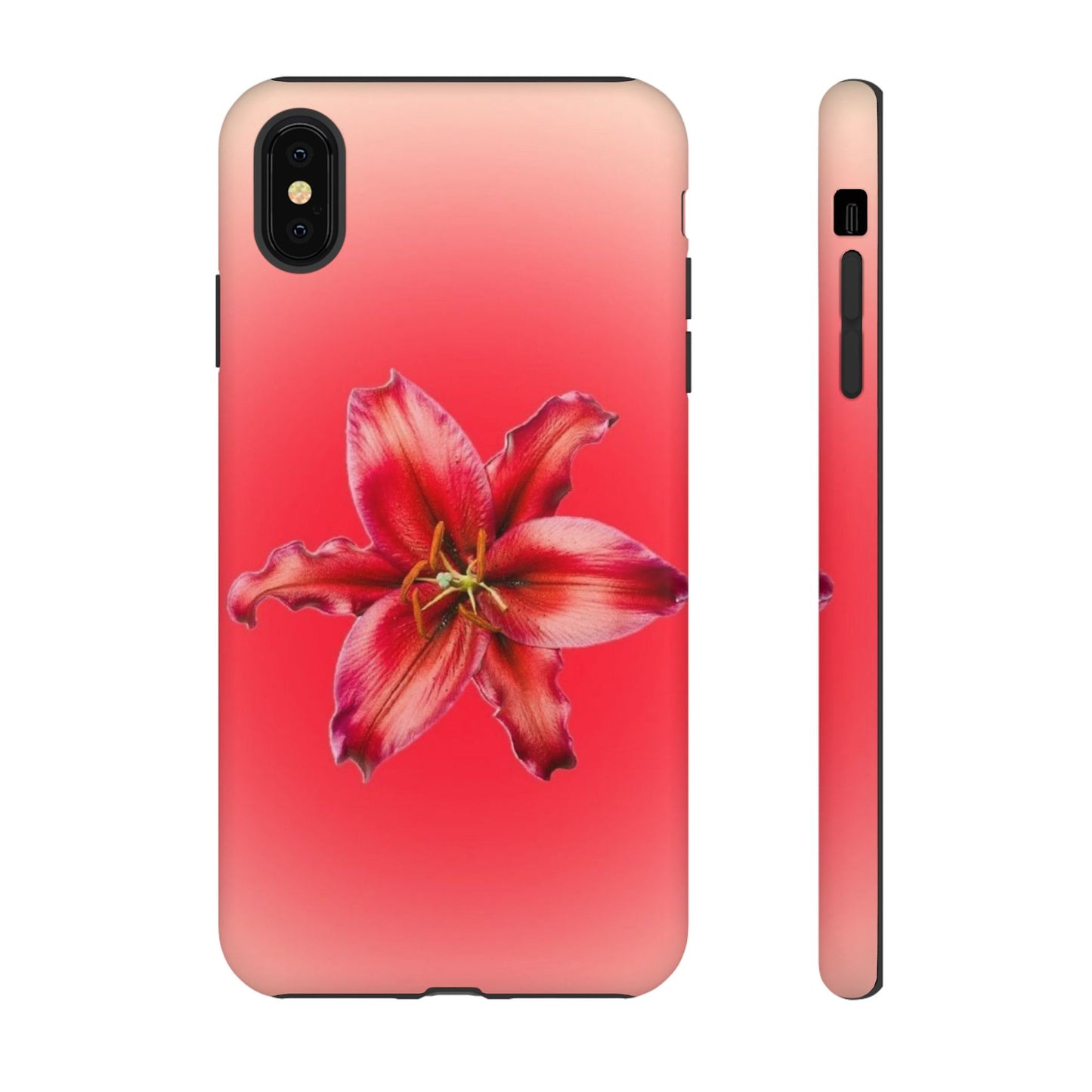 Phone Case - Vibrant Red Lily Glossy & Matte Tough Case