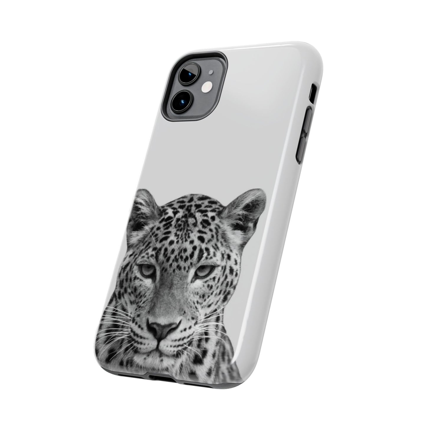 Stylish Tough Phone Case with Majestic Leopard Design