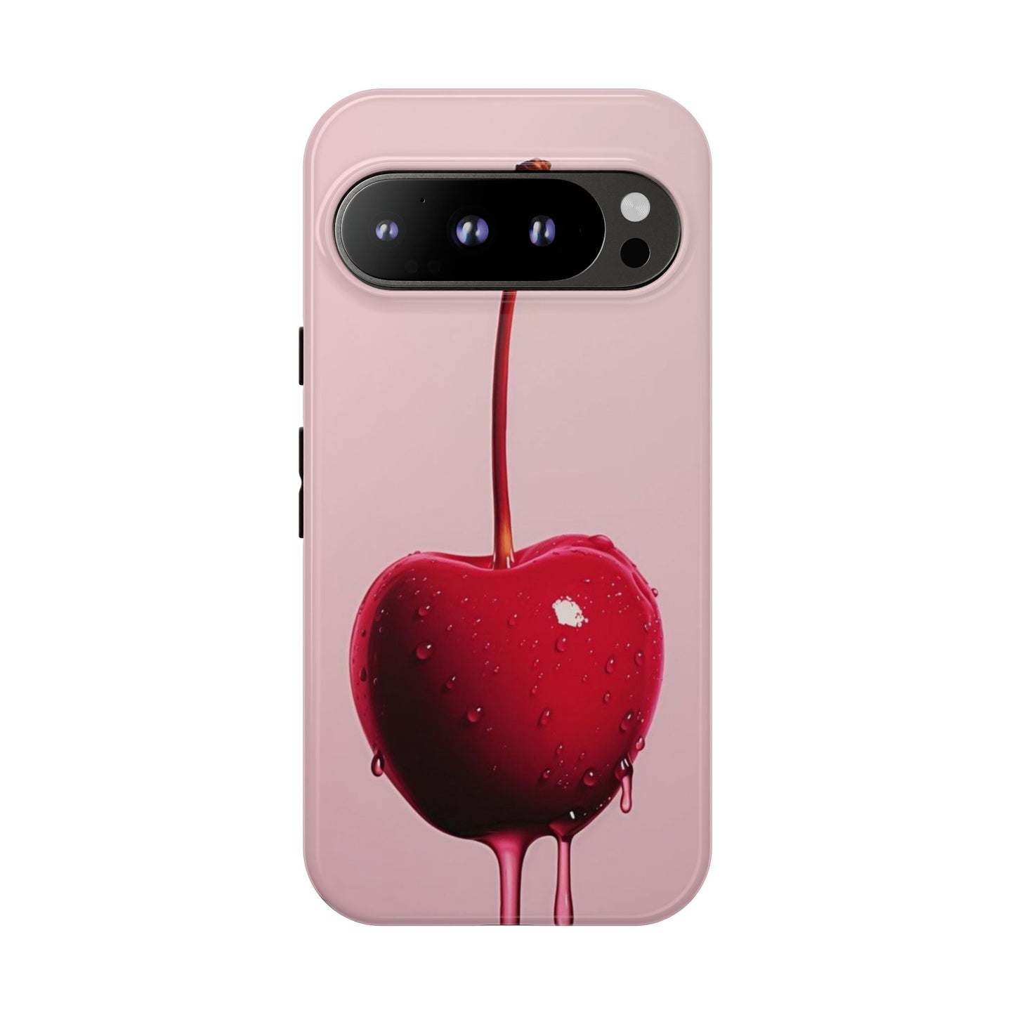 Cherry Drip Phone Case, Tough Phone Cover, Cute Cherry Accessory, Trendy Mobile Case, Kawaii Phone Case, Gift for Her