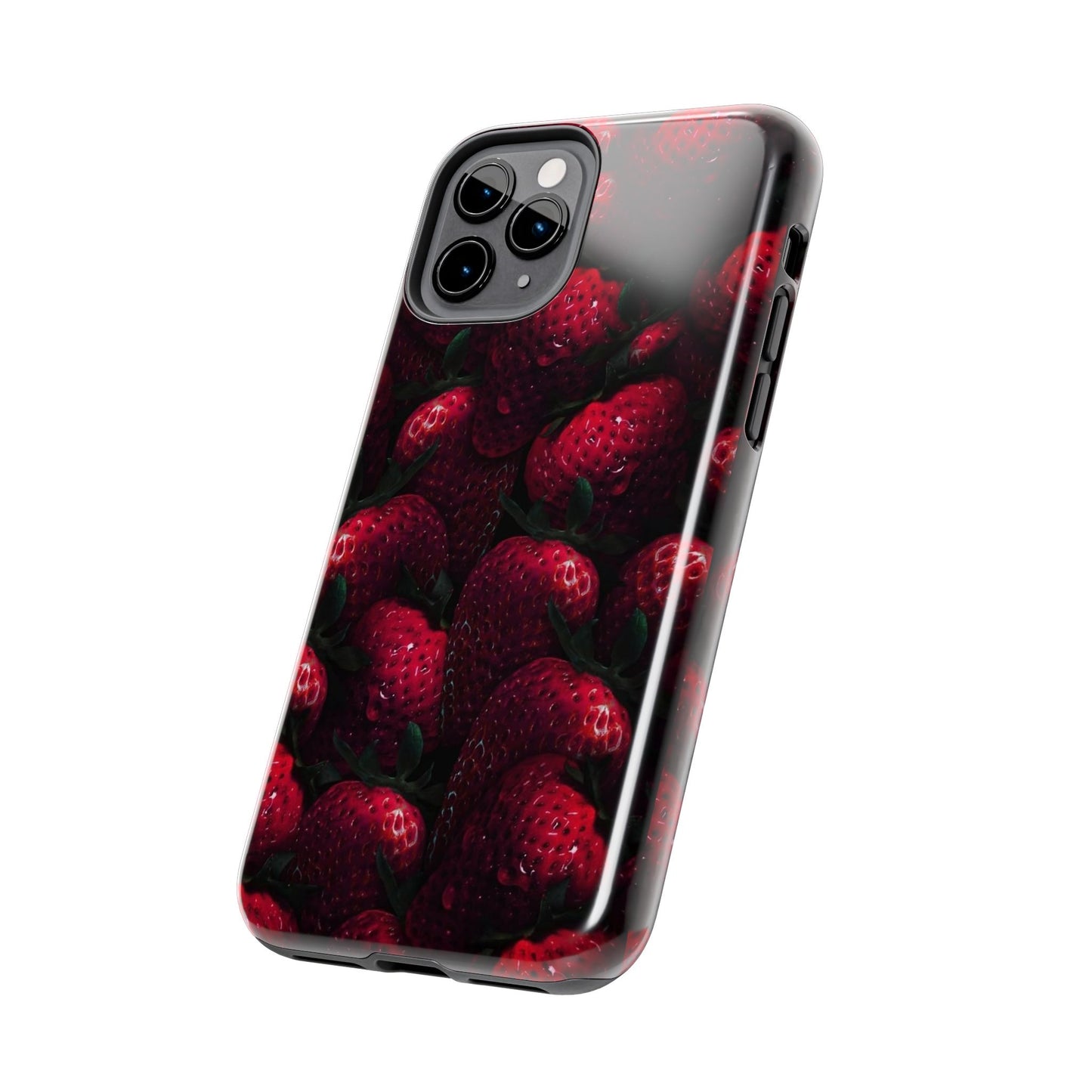 Berry Burst Tough Phone Case - Durable Protection with Strawberry Design