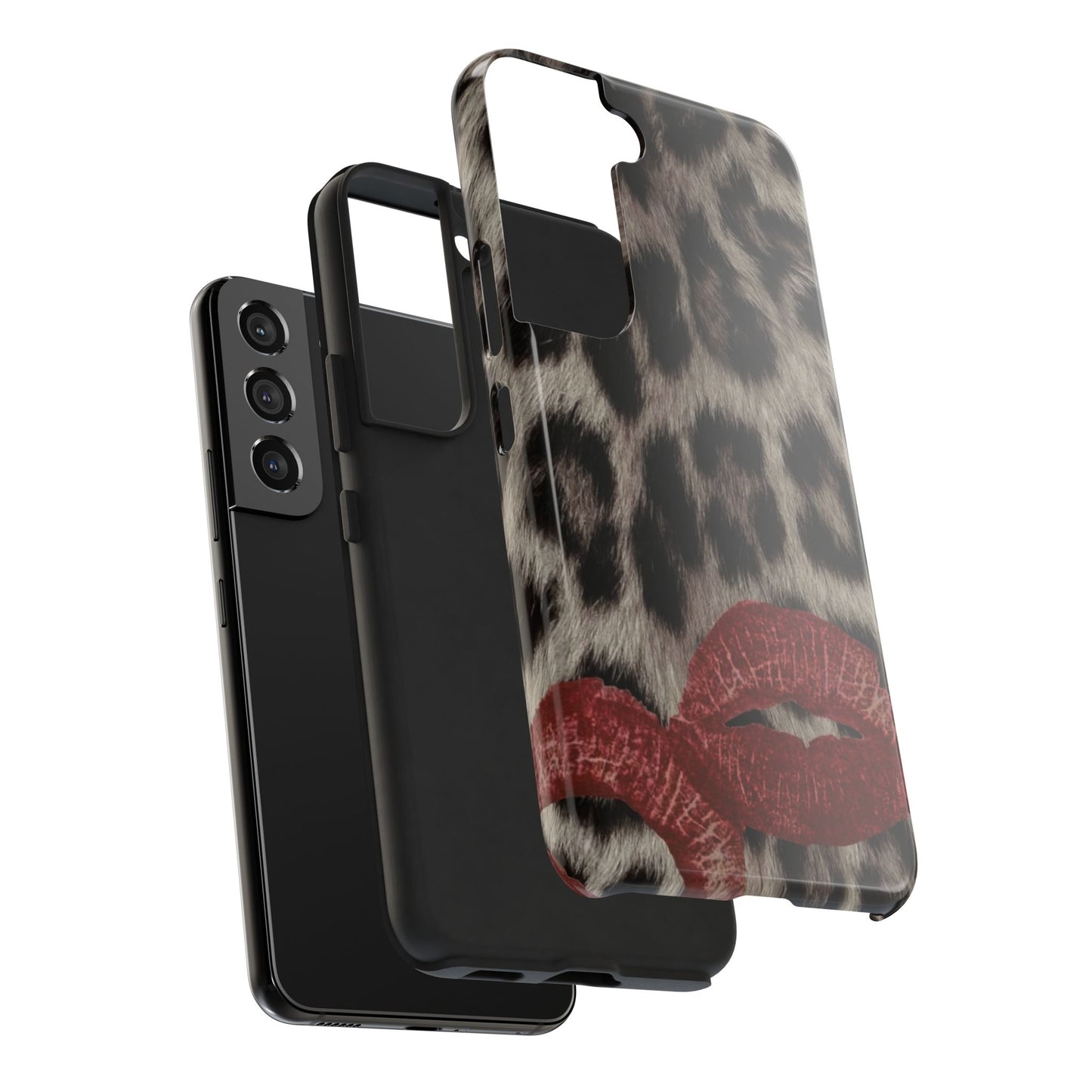 Wild Kiss Leopard Print Phone Case - Tough, Stylish Protection for Trendsetters