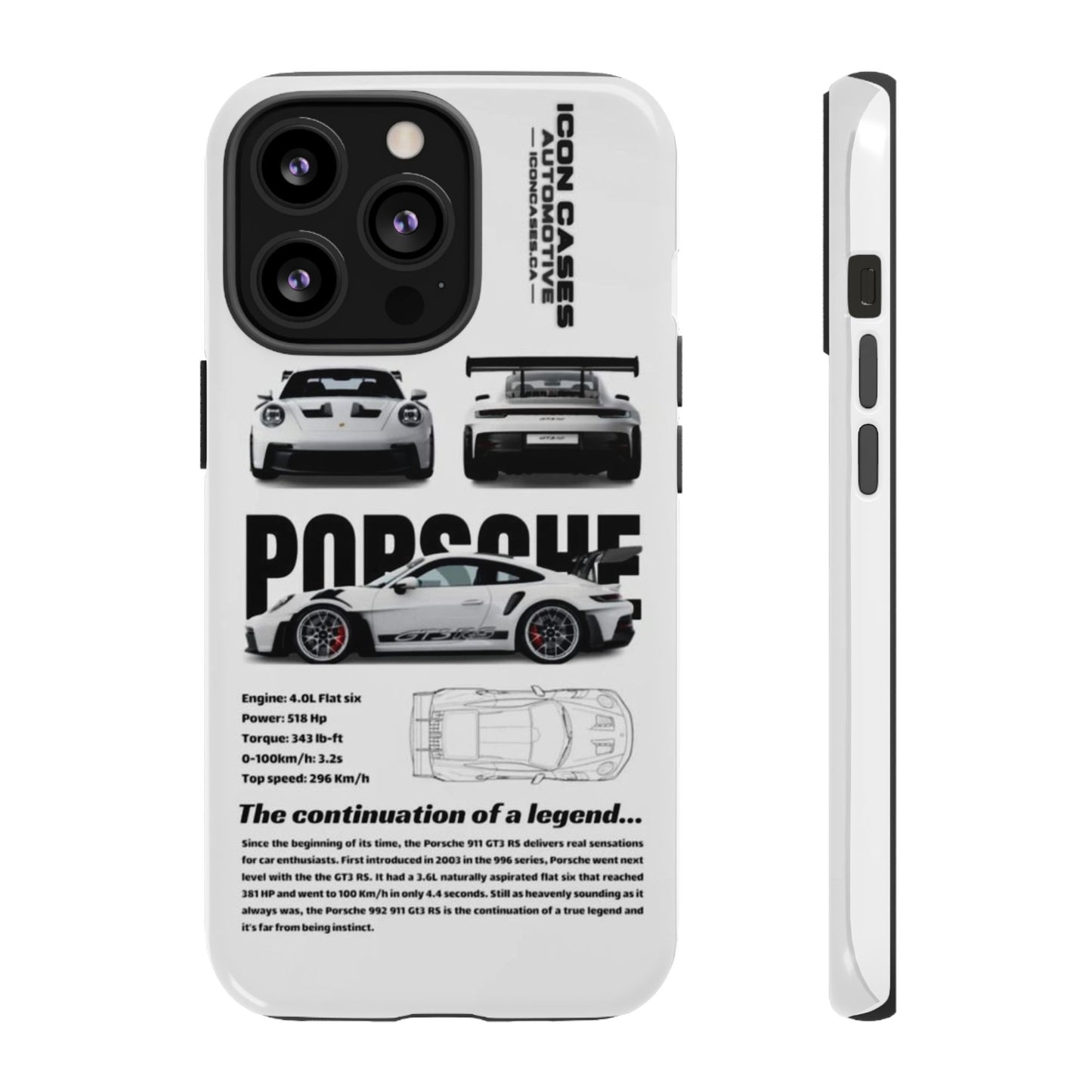 Porsche Phone Case, Tough Car Lover's Gift, Racing Enthusiast Accessory, Durable Auto Merchandise, Birthday Gift for Him